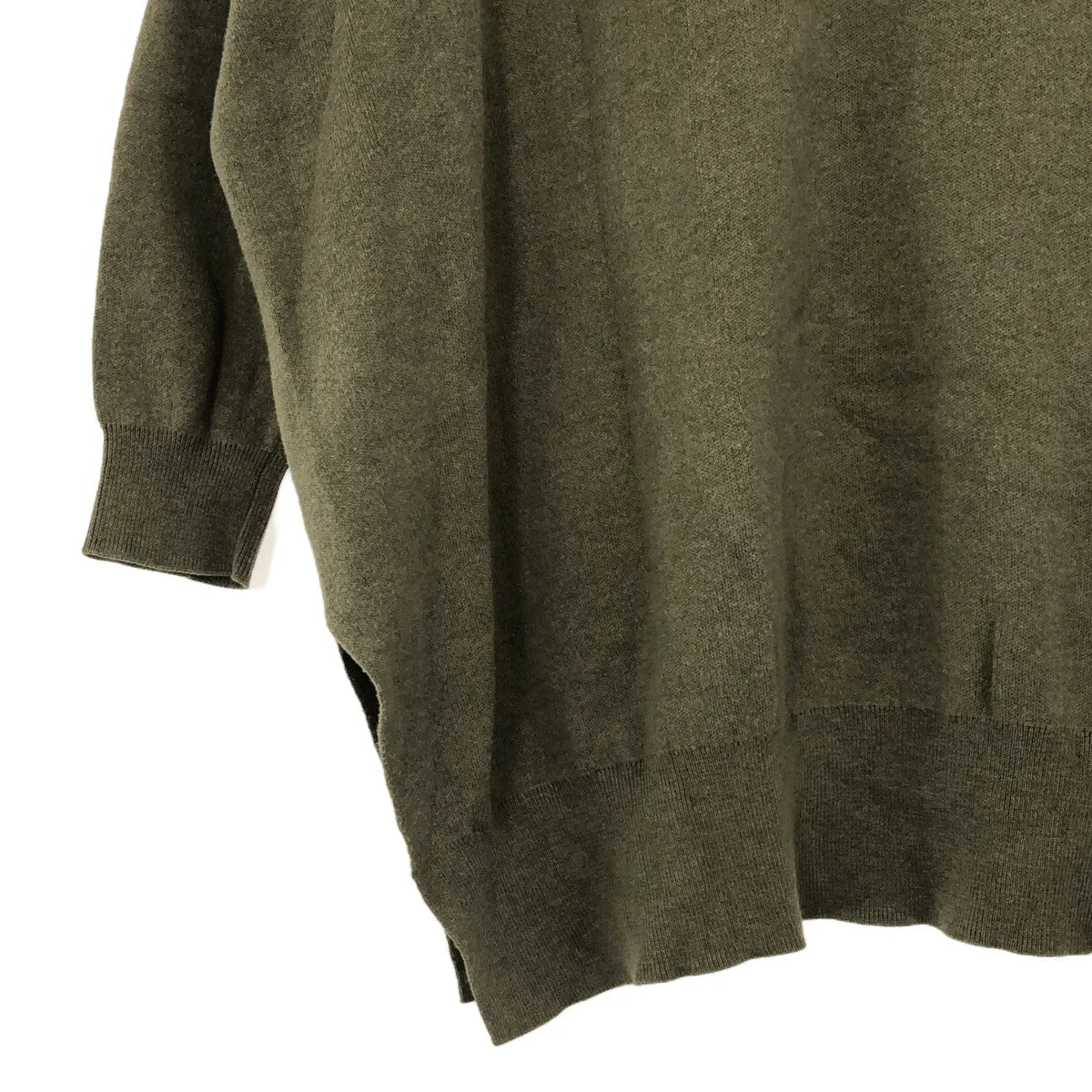 羅恩赫爾曼 |棉質圓領開衩針織衫 | XS |綠色 |女性的