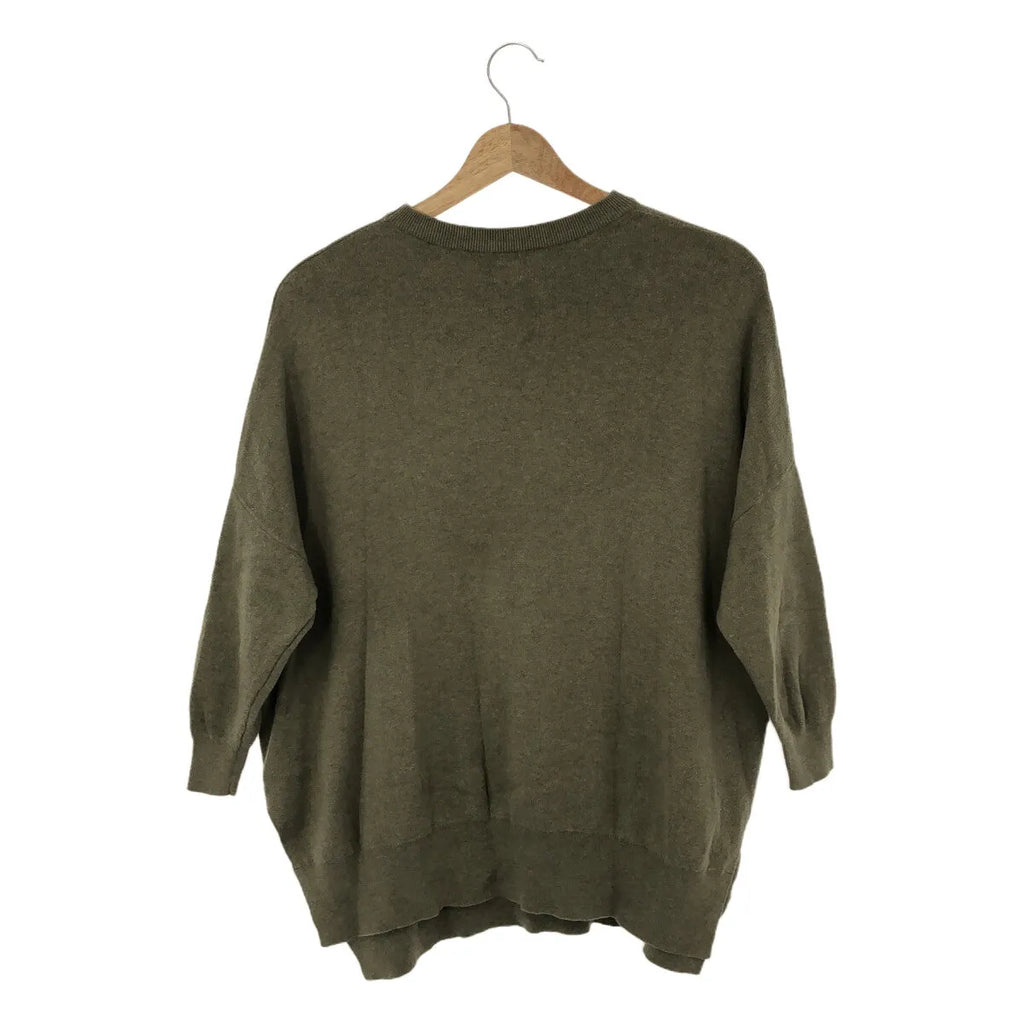 羅恩赫爾曼 |棉質圓領開衩針織衫 | XS |綠色 |女性的