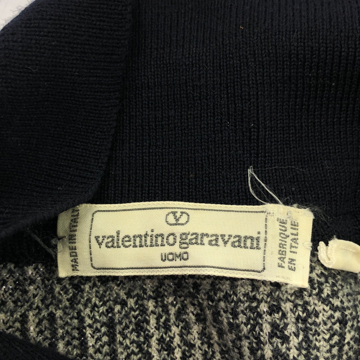 VALENTINO GARAVANI | Check knit pullover | XL | Black | Women's