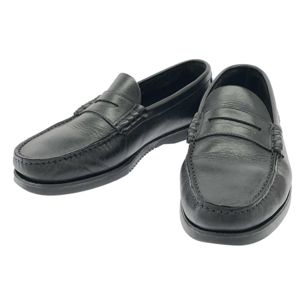 Paraboot / 파라부츠 | CORAUX 가죽 코인 로퍼 | 6.5 | 블랙 | 남성