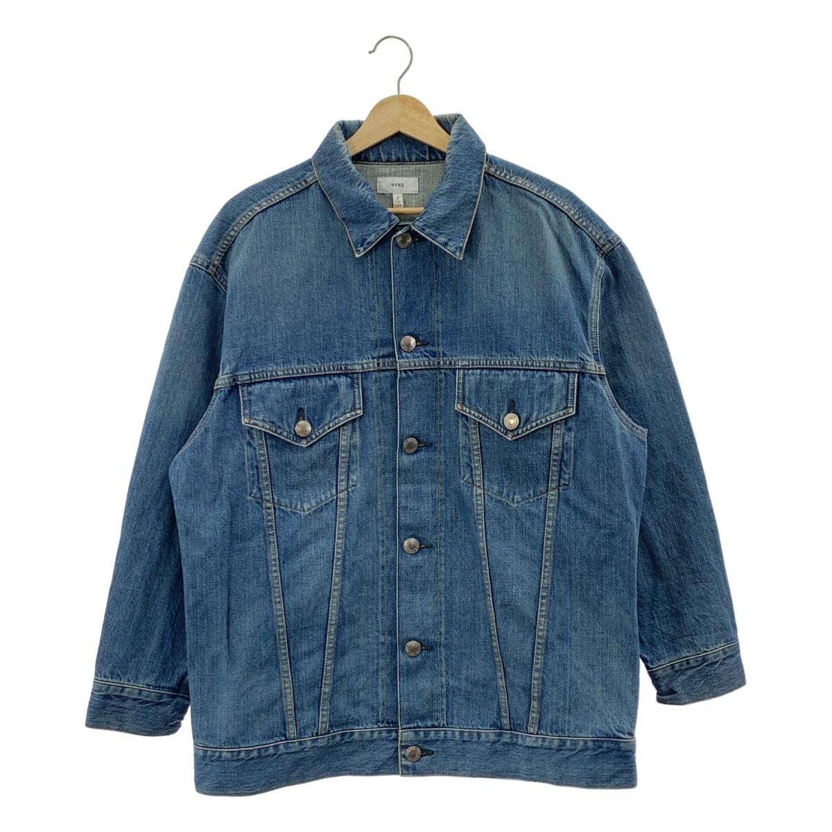 HYKE / ハイク | TYPE-3 BIG FIT オーバーサイズ デニムジャケット | 2 | インディゴ | レディース