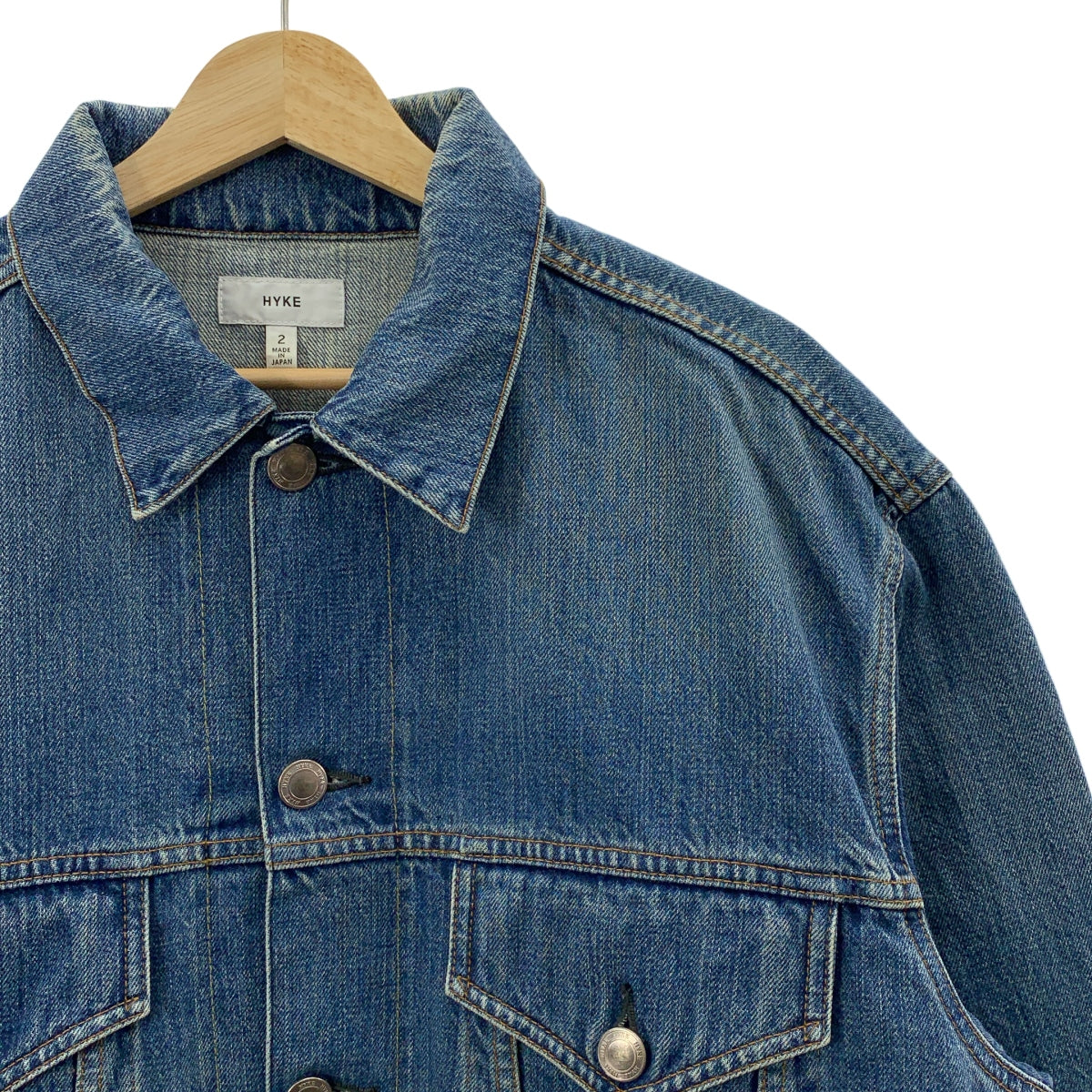 HYKE / ハイク | TYPE-3 BIG FIT オーバーサイズ デニムジャケット | 2 | インディゴ | レディース