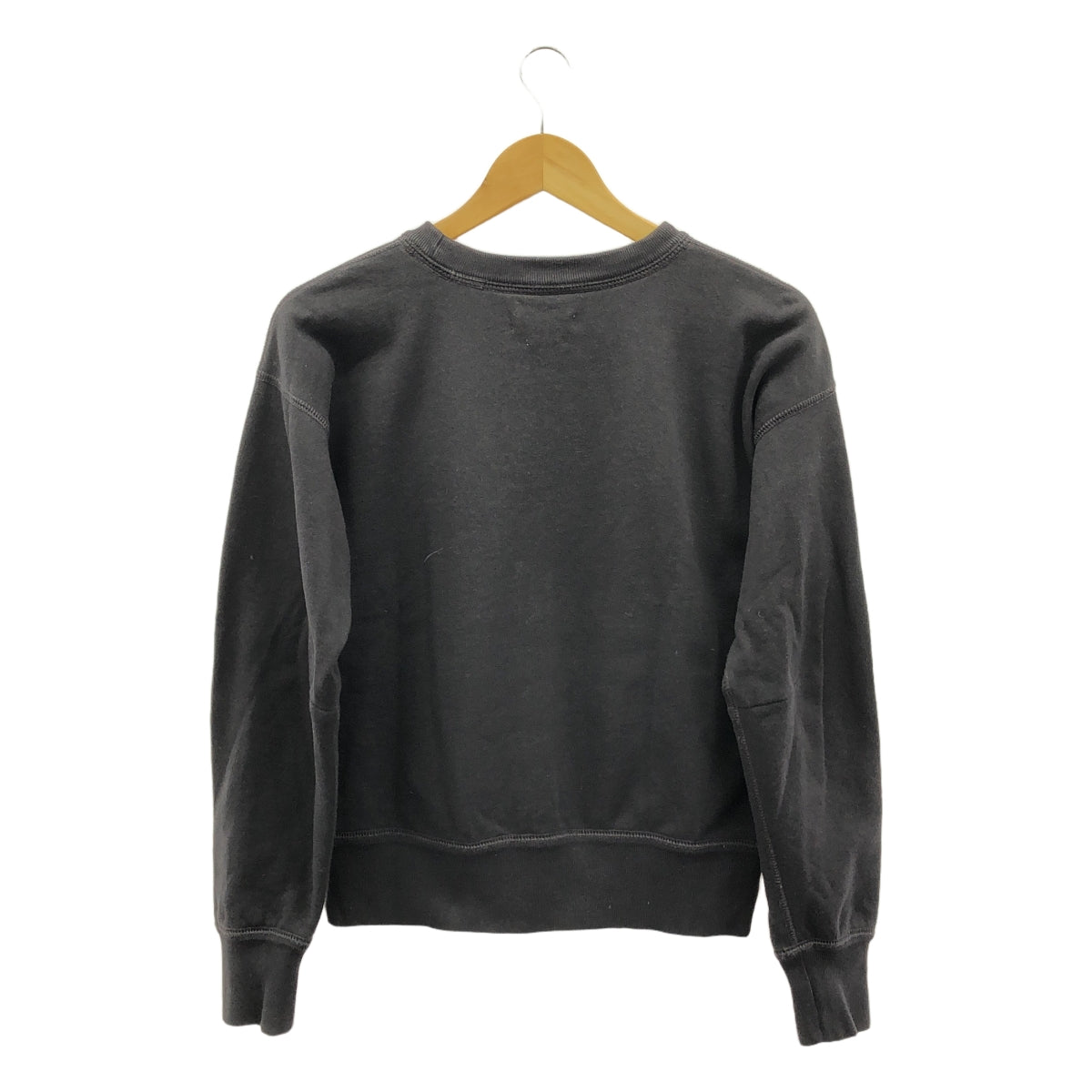 ISABEL MARANT ETOILE / イザベルマランエトワール | エンボスロゴ クルーネック スウェット プルオーバー | 34 | チャコールブラック系 | レディース