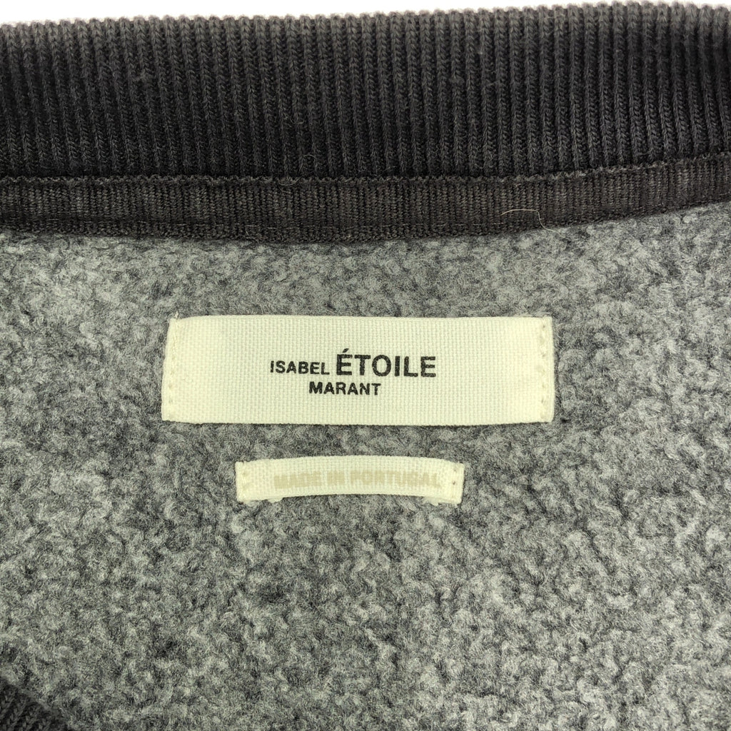 ISABEL MARANT ETOILE / イザベルマランエトワール | エンボスロゴ クルーネック スウェット プルオーバー | 34 | チャコールブラック系 | レディース