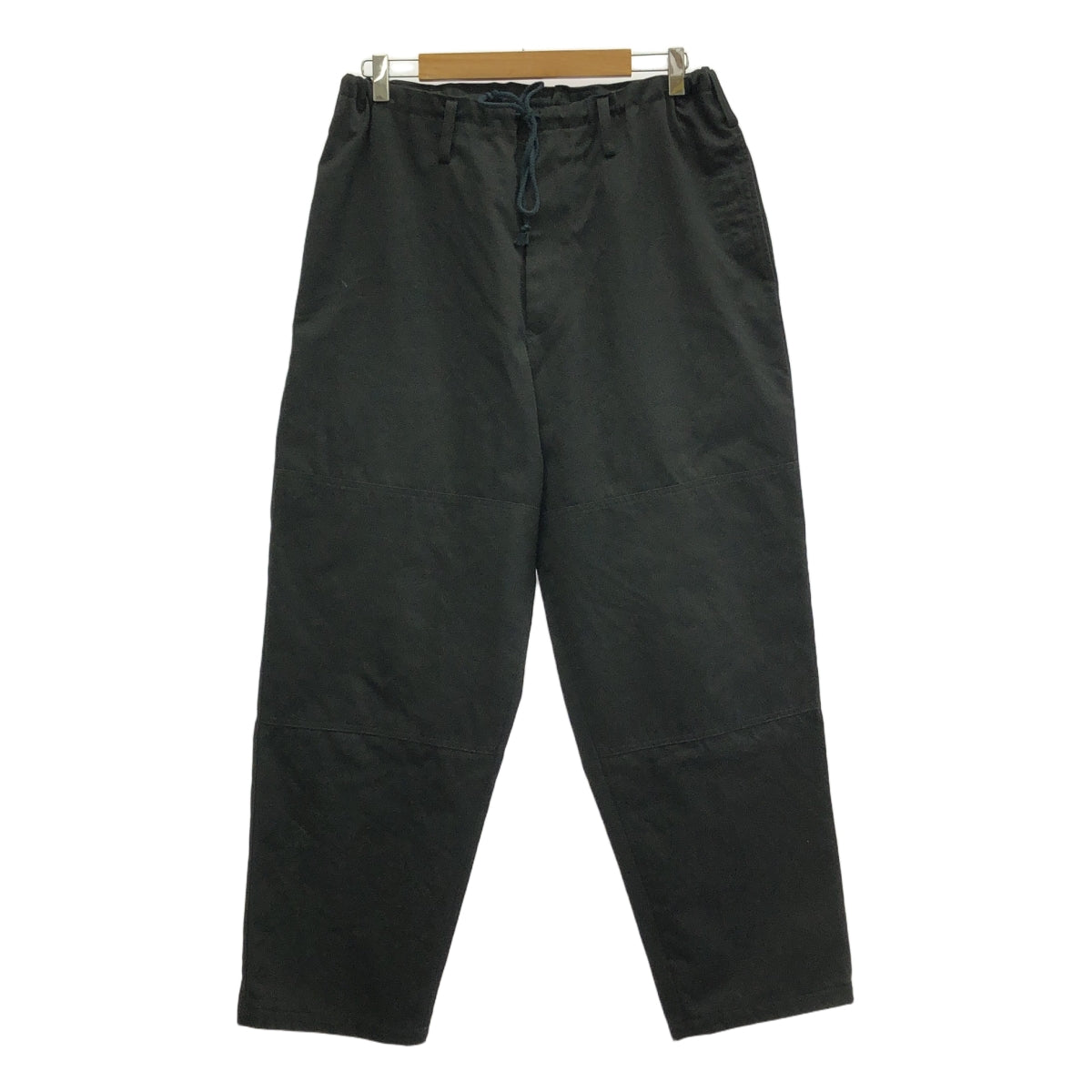 YOHJI YAMAMOTO POUR HOMME / ヨウジヤマモトプールオム | 2020AW | ドローストフロントパネルストリング ワイドパンツ | 1 | ブラック | メンズ