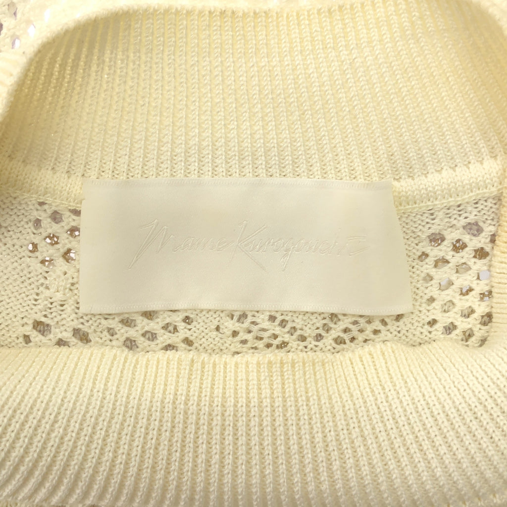 Mame Kurogouchi / マメクロゴウチ | SASH JAQUARD SLEEVELESS KNIT フリンジノースリーブニット | 2 | レディース