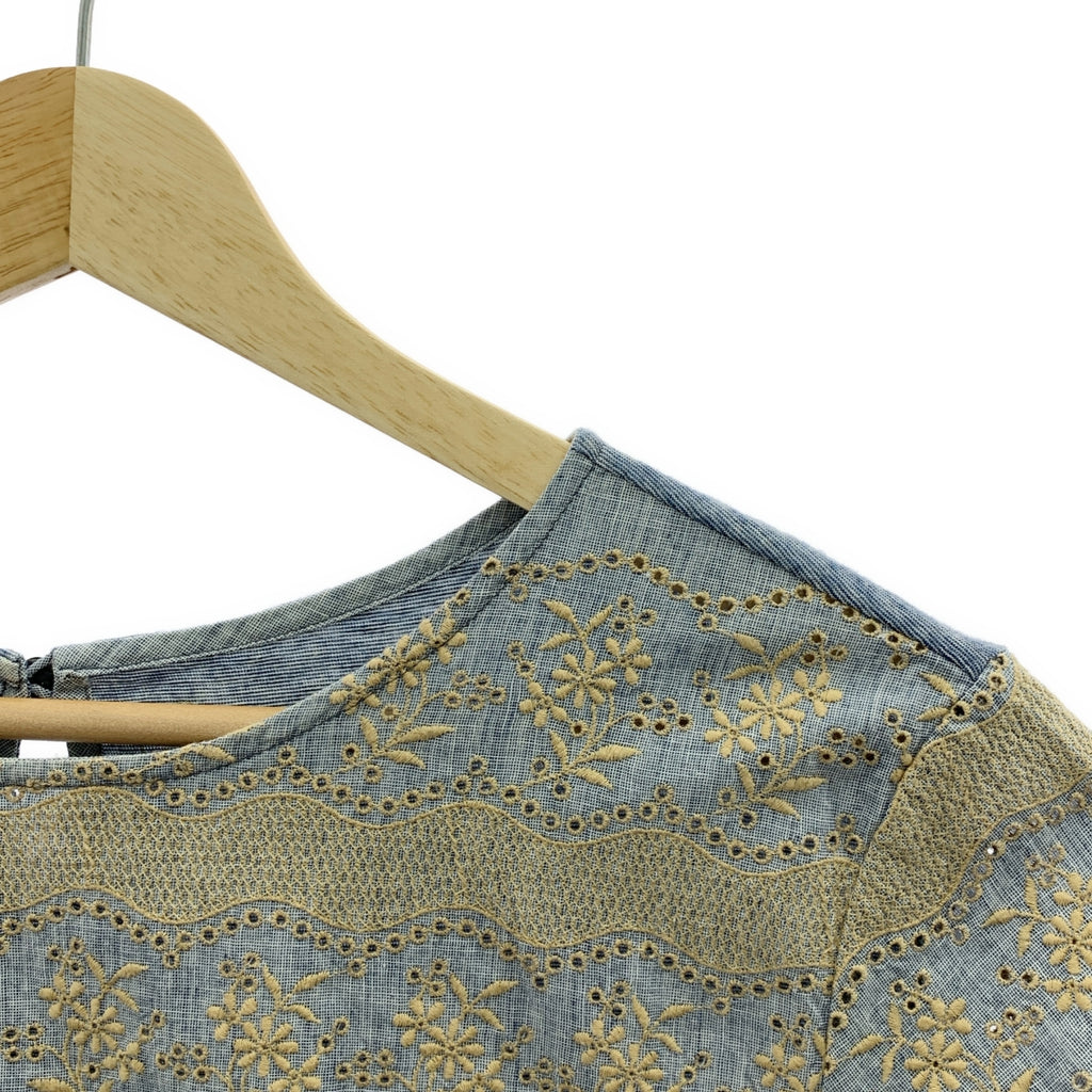 45r / 포티파이브아르 | 레이스 자수 풀오버 반소매 블라우스 |