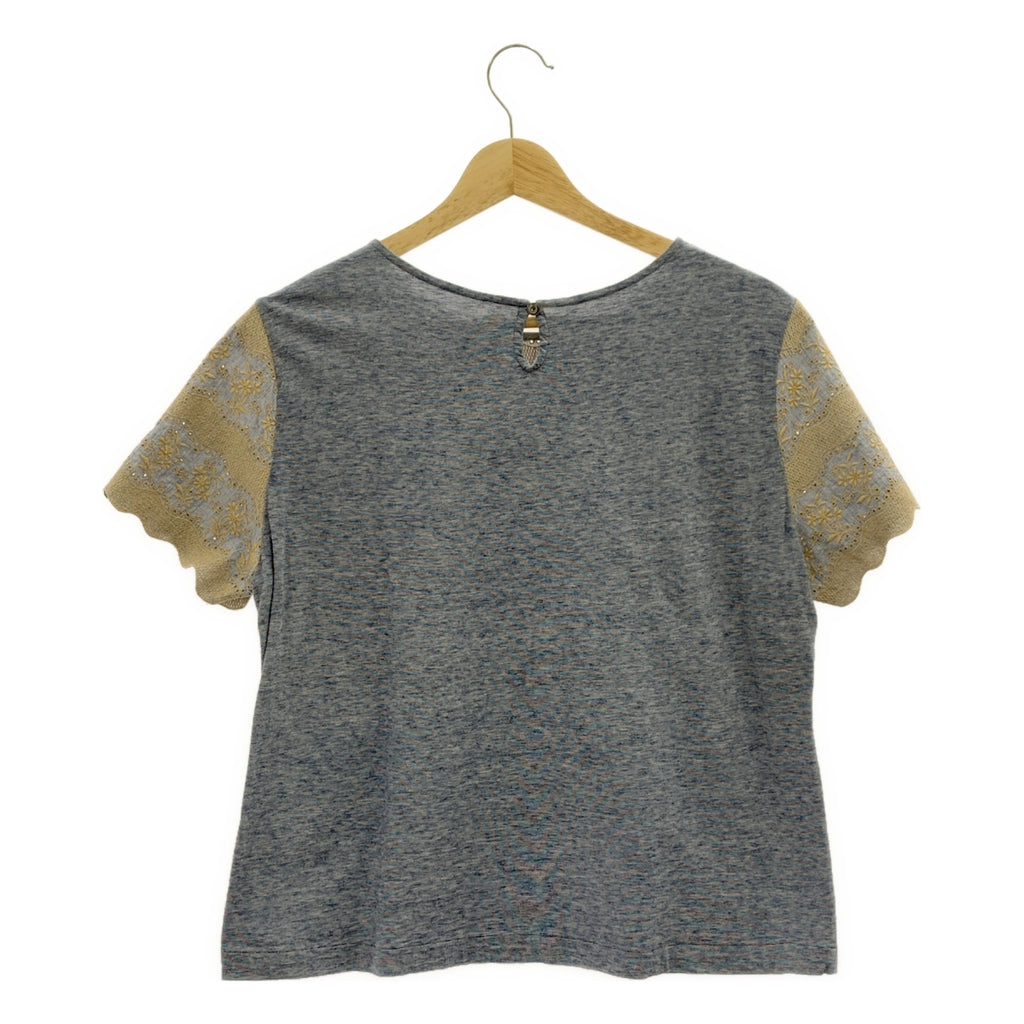 45r / 포티파이브아르 | 레이스 자수 풀오버 반소매 블라우스 |