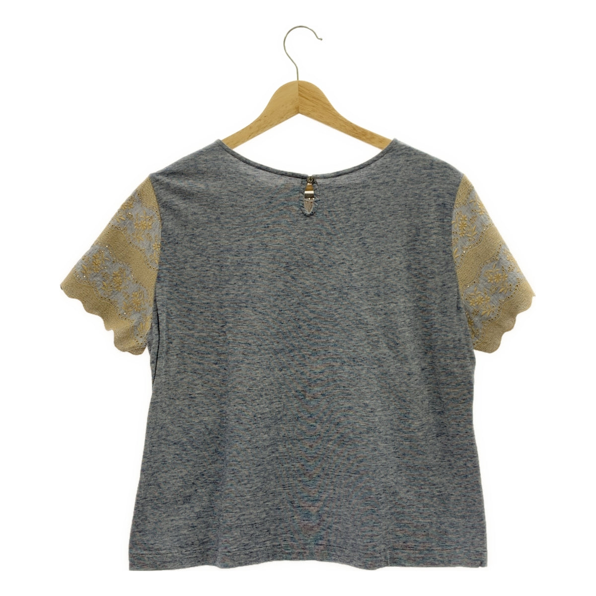 45r / フォーティファイブアール | レース刺しゅう プルオーバー 半袖ブラウス |