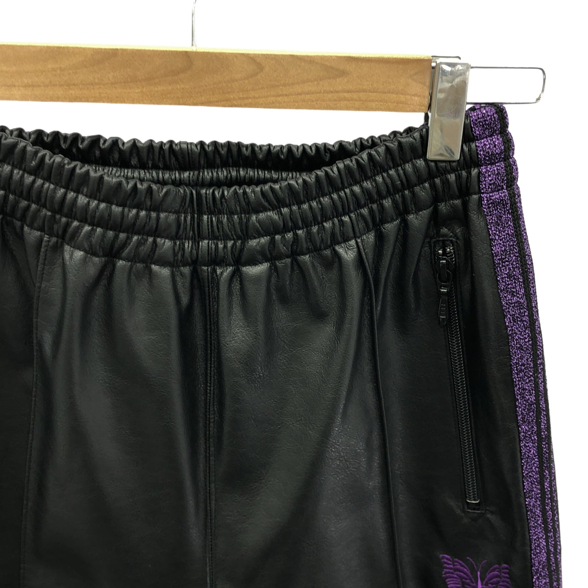 【미품】 Needles / 니들스 | Narrow Track Pant-Synthetic / 빠삐용 저지 트랙 팬츠 | XS | 블랙 | 남성