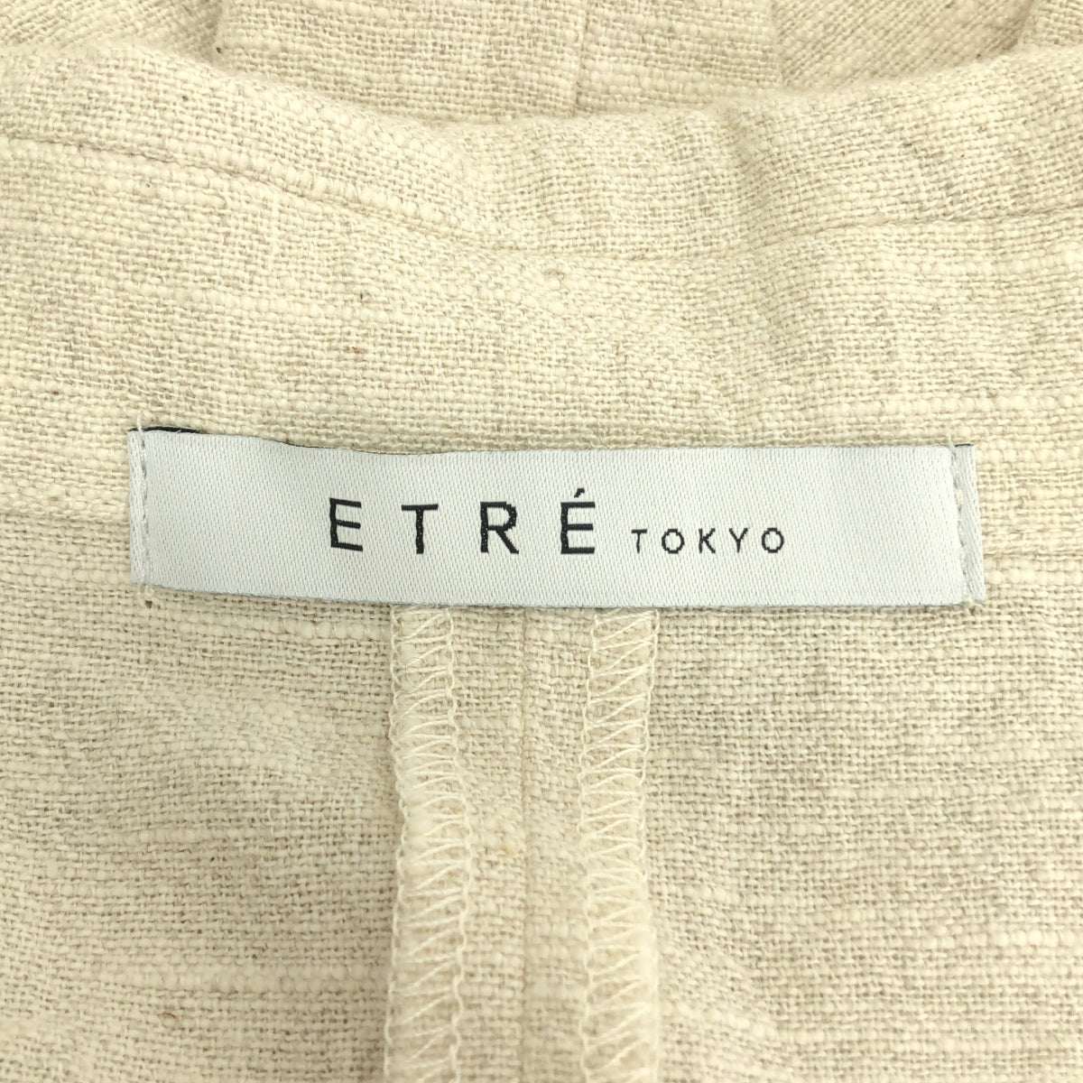 【新品】  ETRE TOKYO / エトレトウキョウ | コットンリネン ノースリーブ オールインワン | M | ライトベージュ | レディース