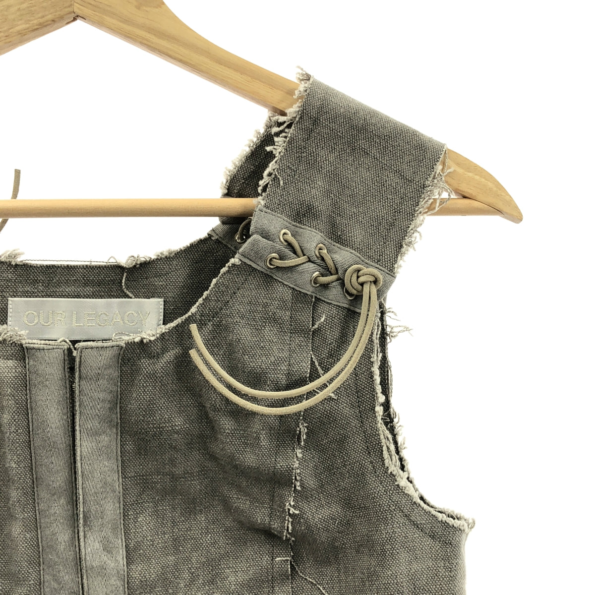 OUR LEGACY / 아워 레거시 | 2024SS | TOUGH VEST 코튼 레이스 업 베스트 | 34 | 여성