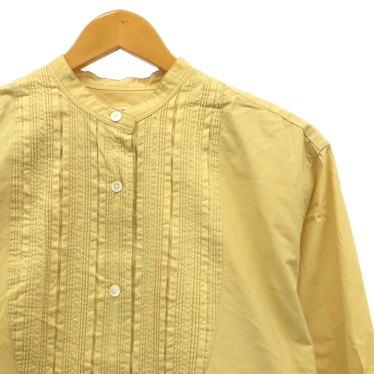 BEAUTY&amp;YOUTH | Cotton pintuck band collar shirt | F | Women's