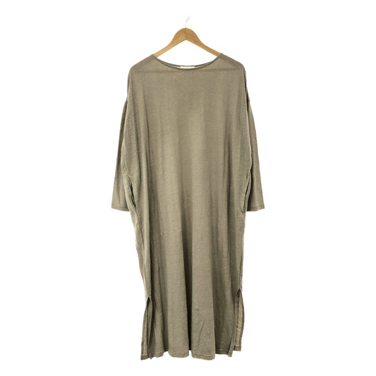 [Good Condition] kagure | Linen Cut Dress | F | Greige | Women's