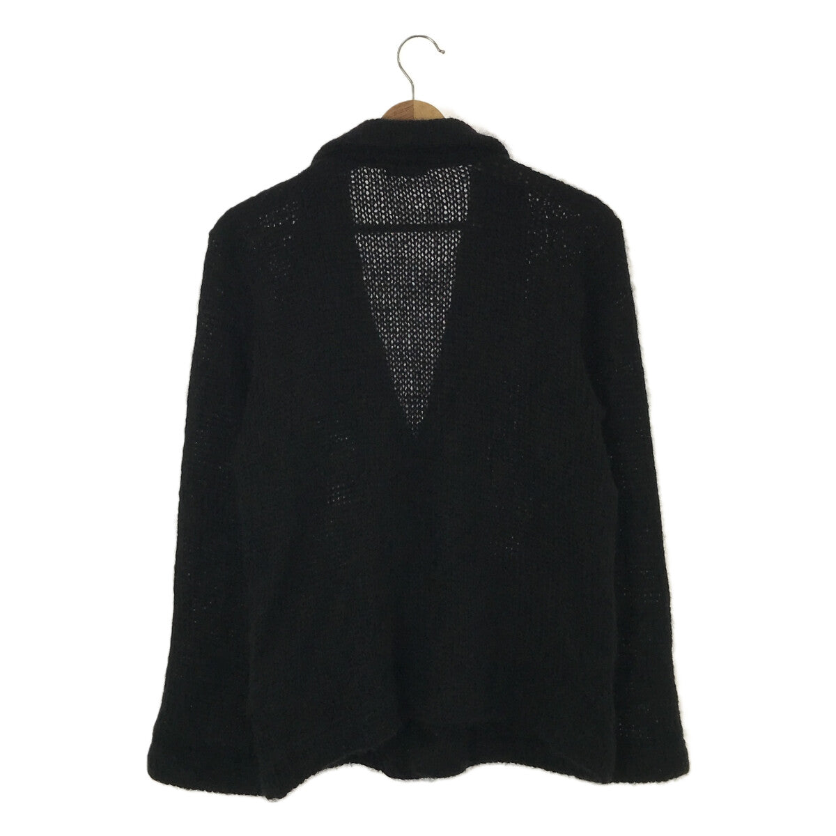 [Good Condition] COMME des GARCONS HOMME PLUS | 2001AW | Mohair wool shawl collar knit cardigan | Black | Men's