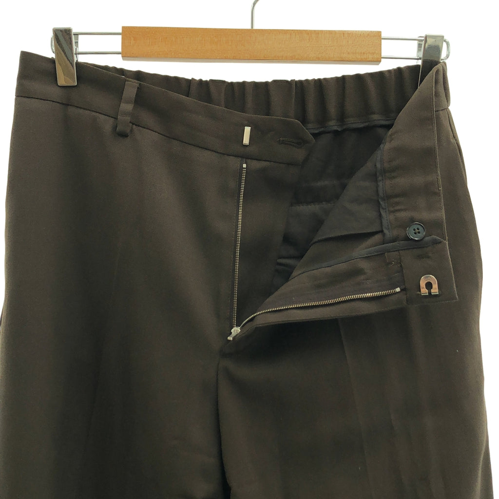 【近全新】JIL SANDER | 2022秋冬系列 | 羊毛斜紋錐形褲 | 46碼 | 棕色 | 男士