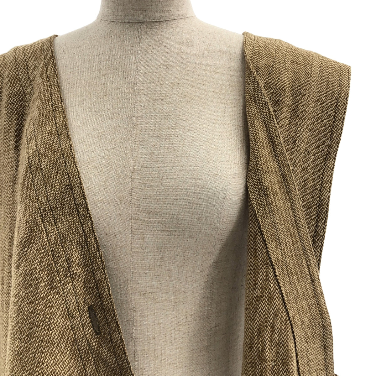 TODAYFUL | 不對稱亞麻背心 | 38碼 | 米色 | 女款