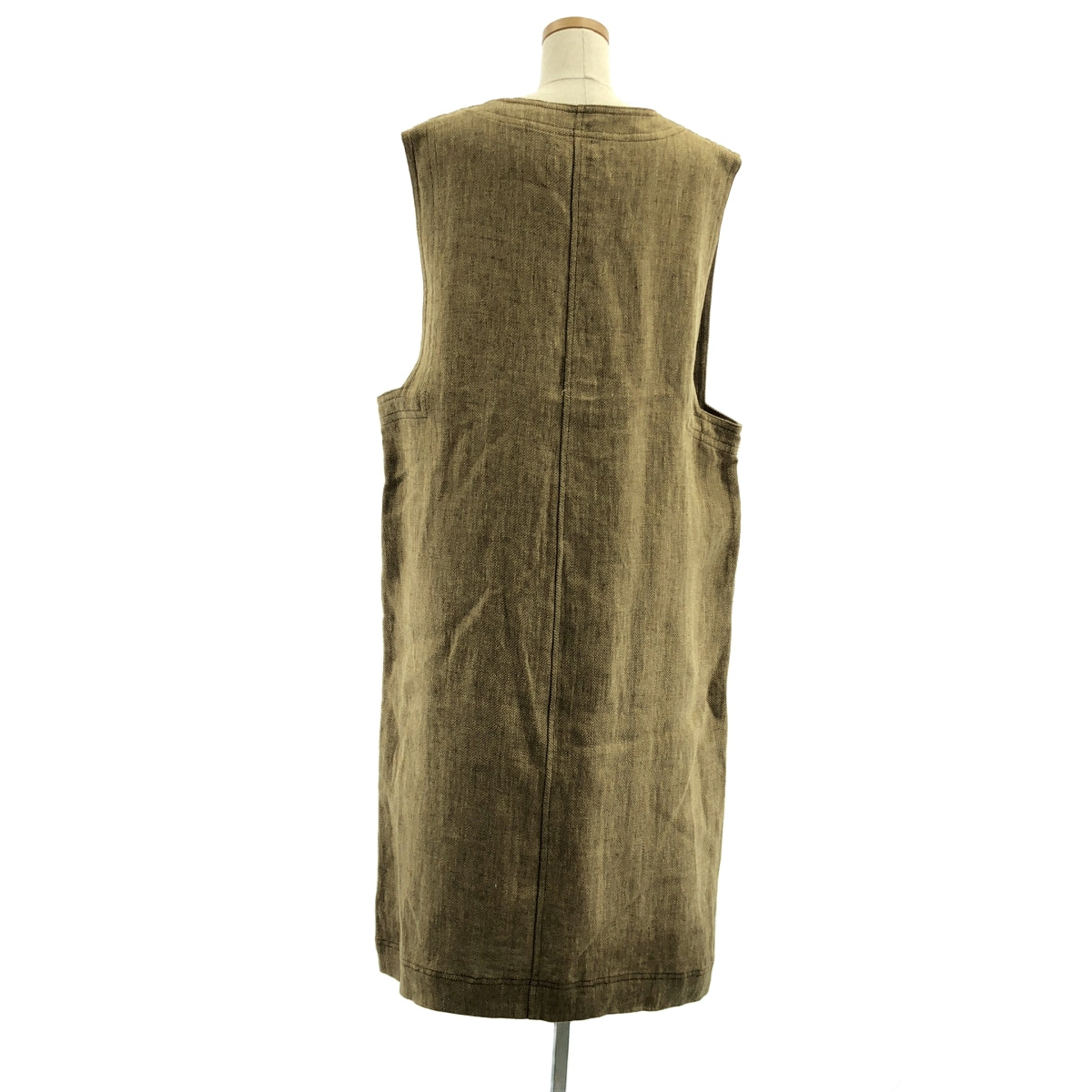 TODAYFUL | 不對稱亞麻背心 | 38碼 | 米色 | 女款