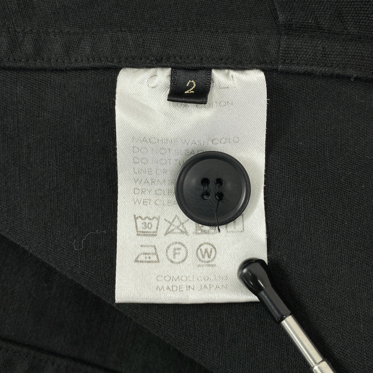 COMOLI | 3B 單排扣成衣染色外套 / Y03-01005 | 尺寸 2 | 黑色 | 男款