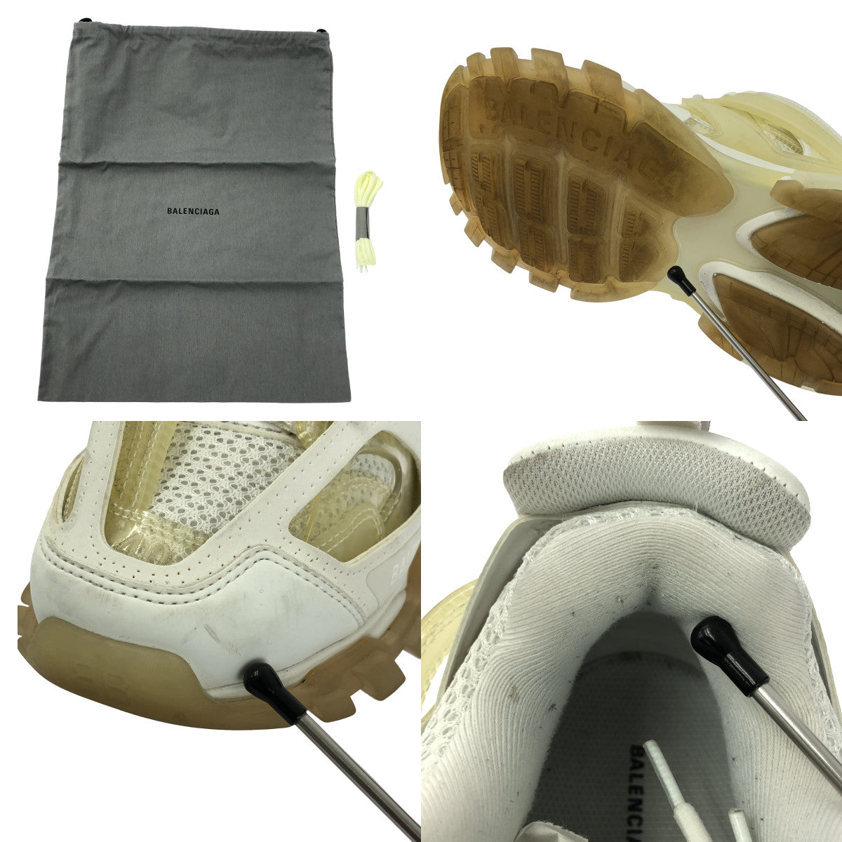 BALENCIAGA | TRACK CLEAR SOLE 低筒運動鞋 | 尺寸 26.5 | 白色 | 男款