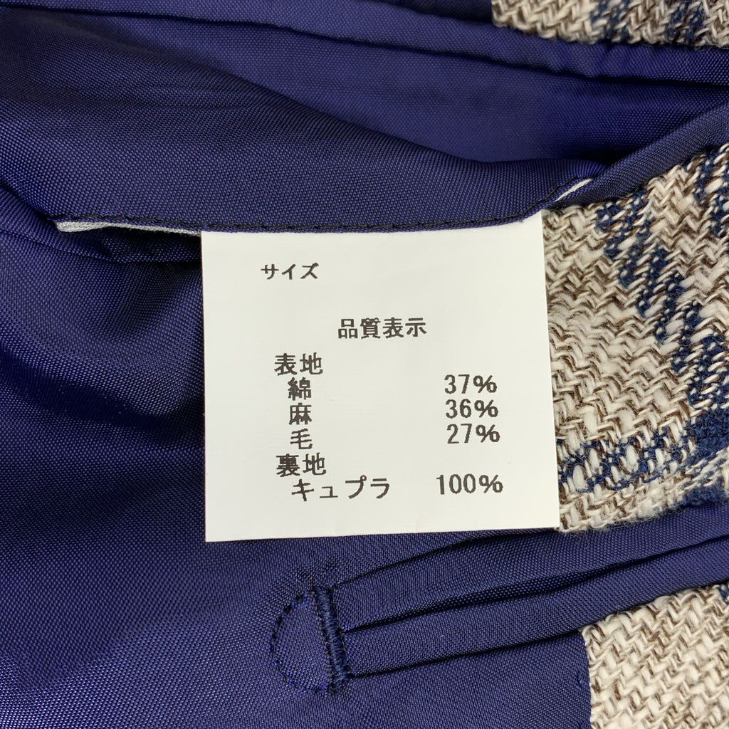 Tex Teq / テックステック | チェック テーラードジャケット |