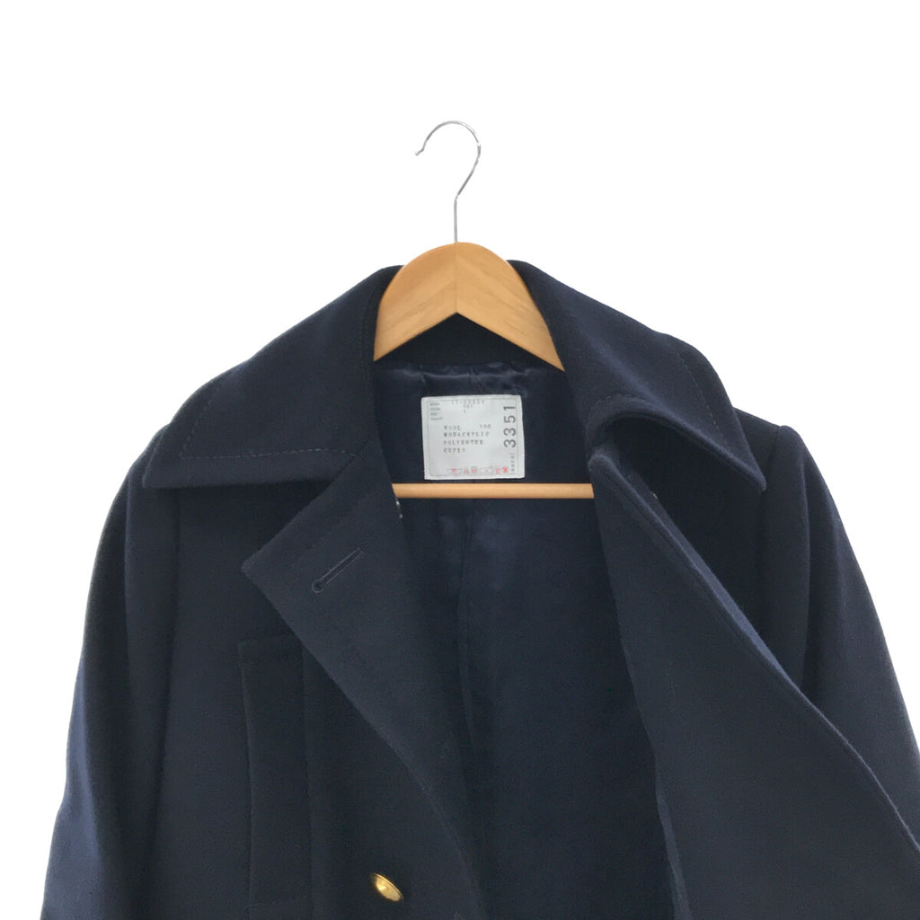 【美品】  sacai / サカイ | 2017AW | フェイクファー ドッキングPコート | 1 | ネイビー | レディース