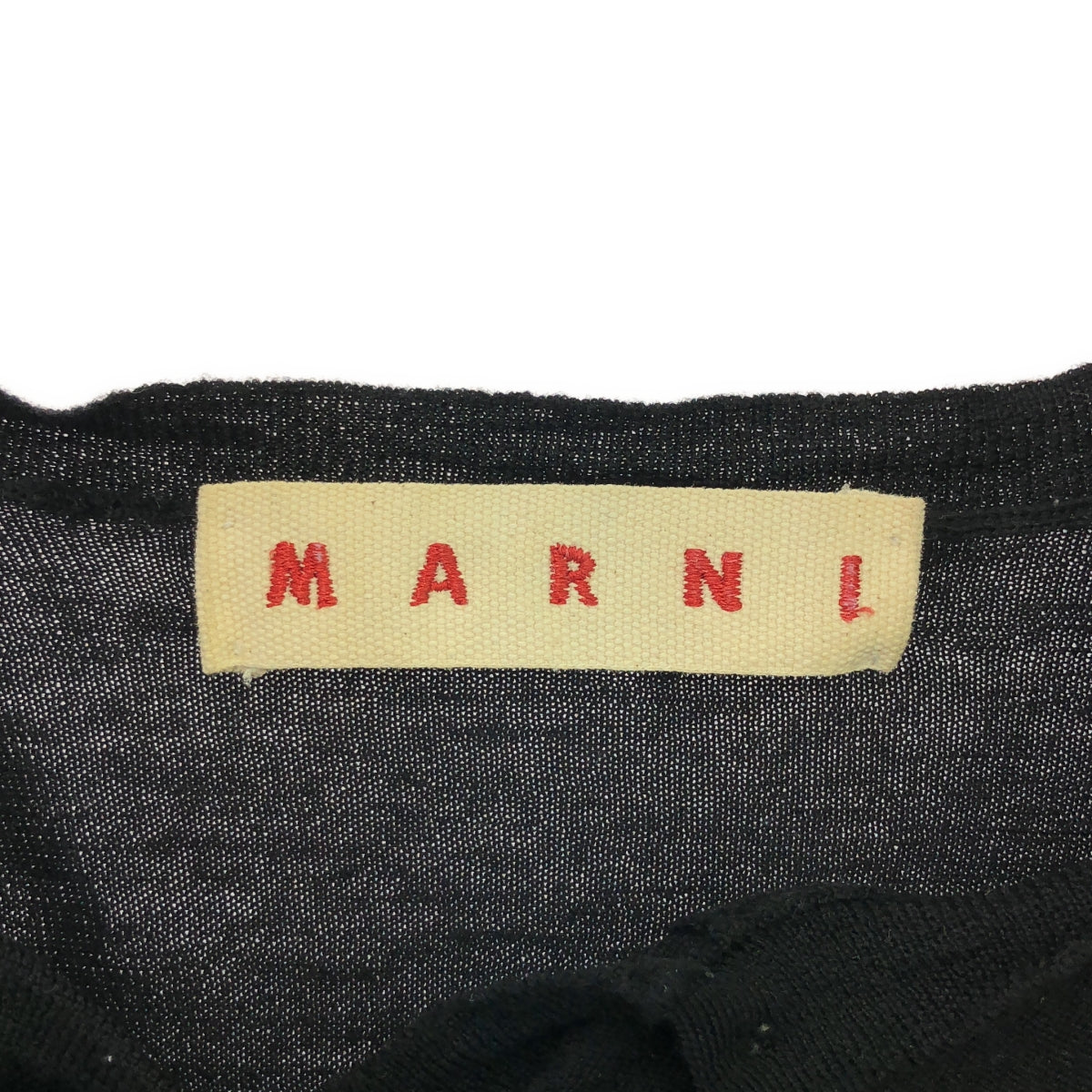 MARNI / 마르니 | 라운드 넥 니트 카디건 | 38 | 블랙 | 여성