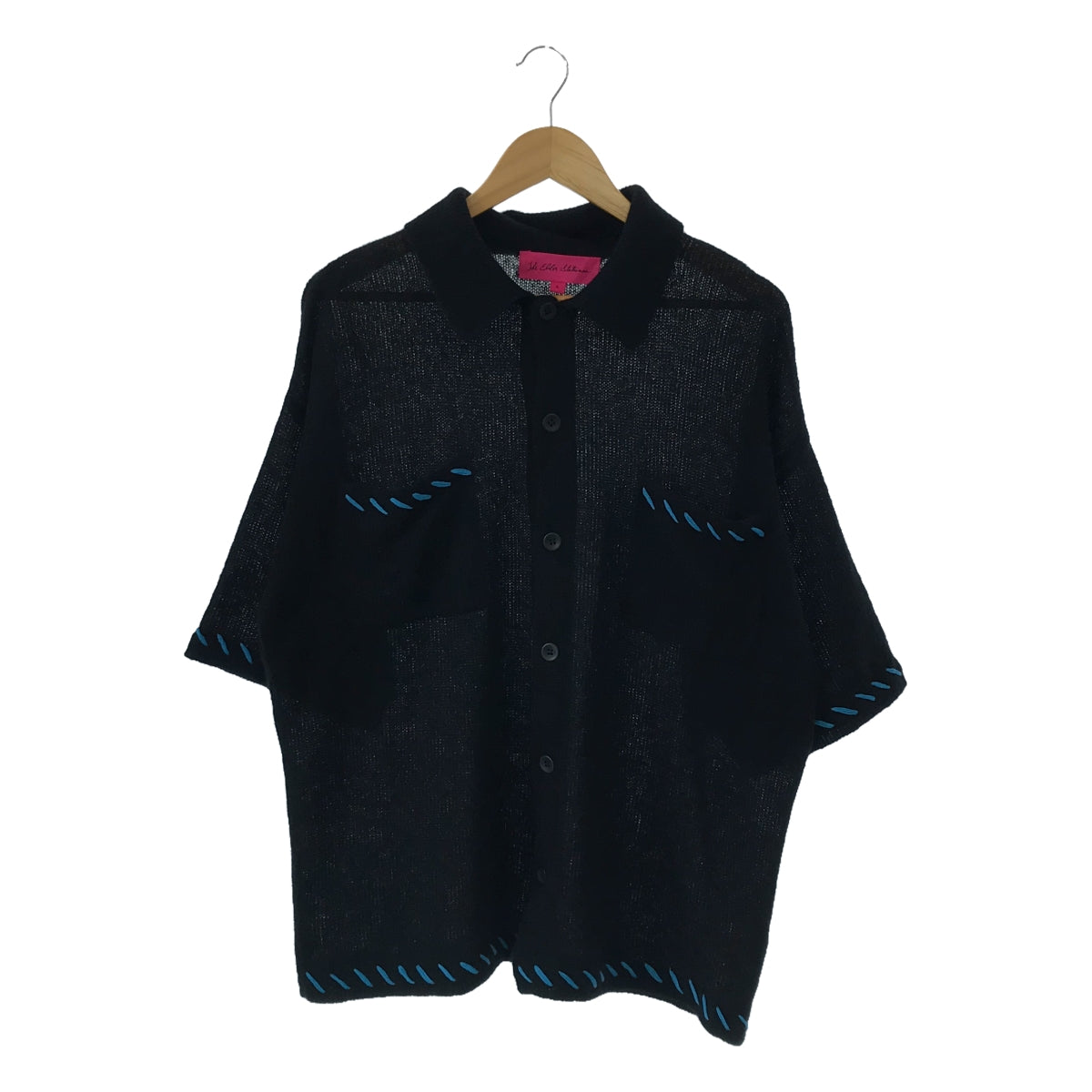 The Elder Statesman | Cashmere Blend Stitchwork Shirt Knit Cardigan | S | Men's