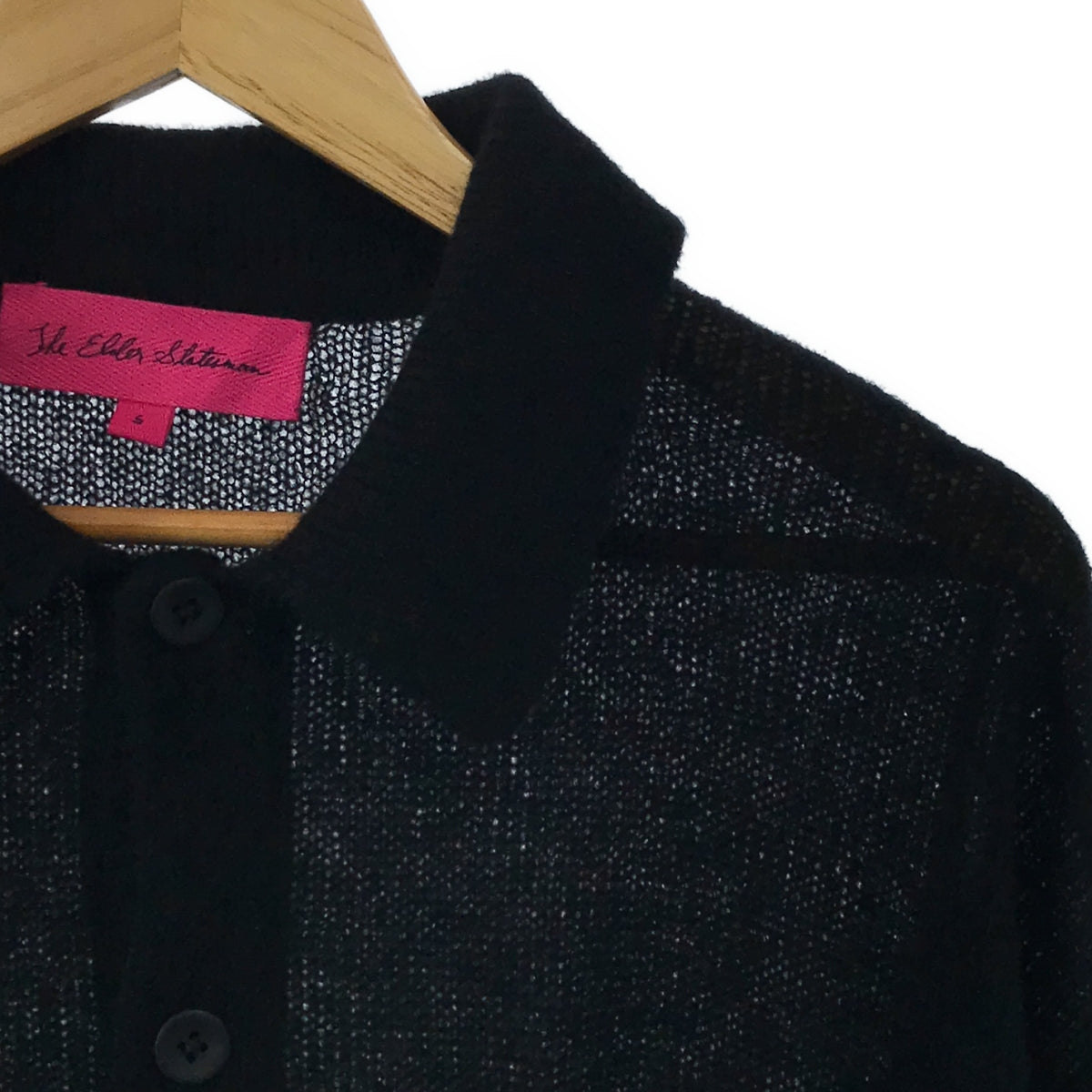 The Elder Statesman | Cashmere Blend Stitchwork Shirt Knit Cardigan | S | Men's