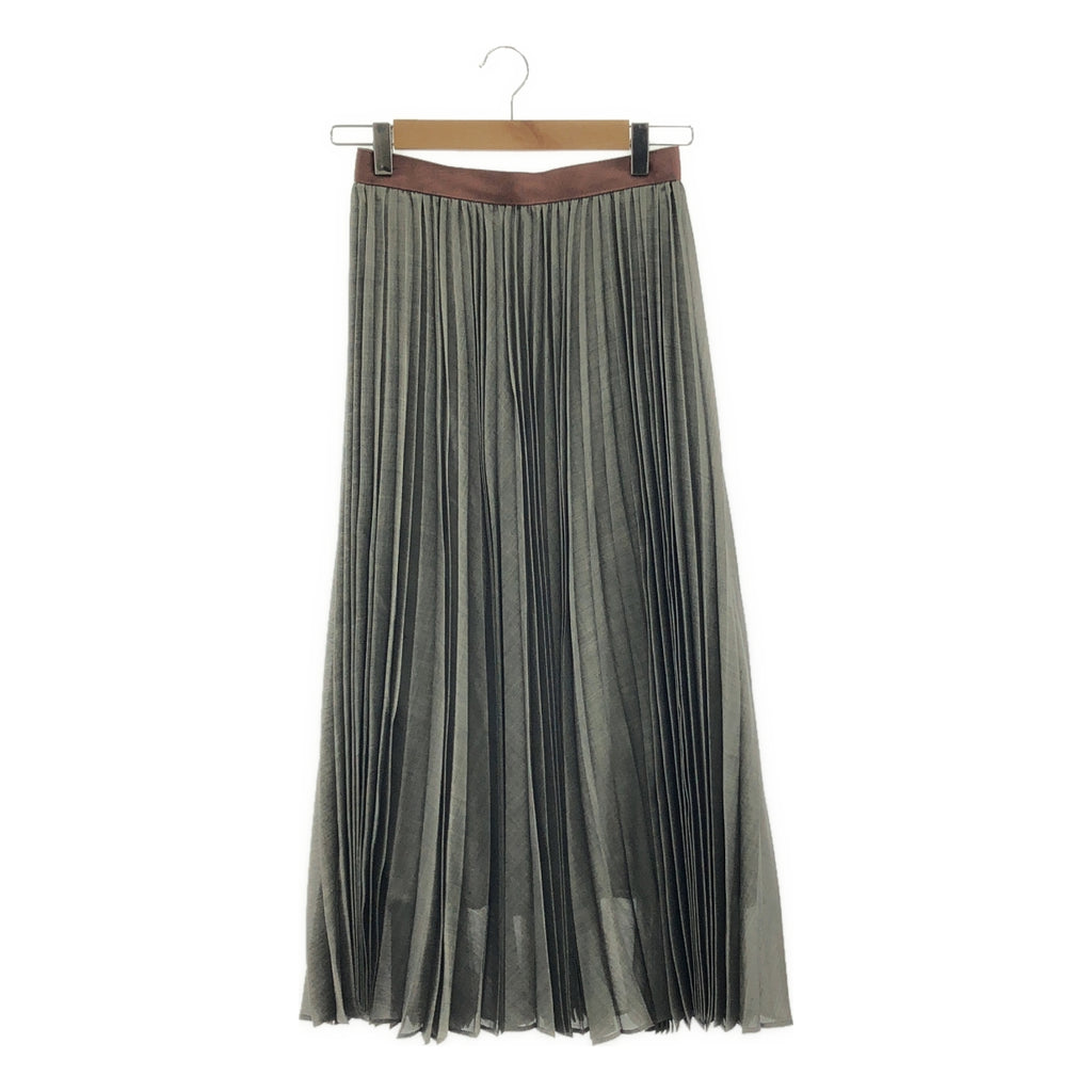 BEIGE， / ベイジ | バックジップ プリーツ スカート / 総裏地 | 2 | レディース