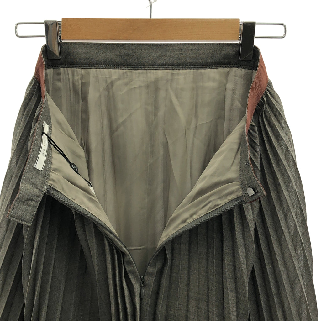 BEIGE， / ベイジ | バックジップ プリーツ スカート / 総裏地 | 2 | レディース