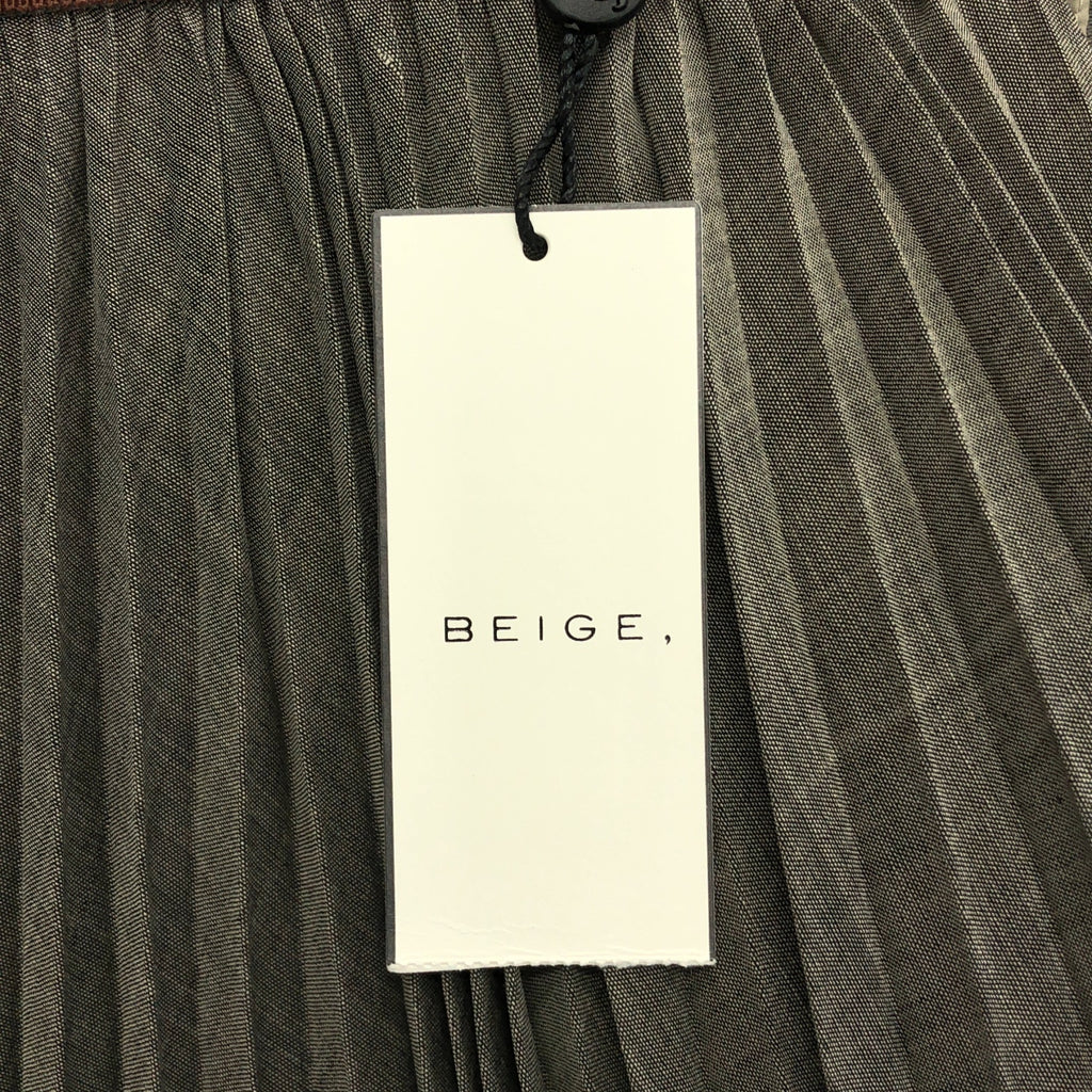 BEIGE， / ベイジ | バックジップ プリーツ スカート / 総裏地 | 2 | レディース