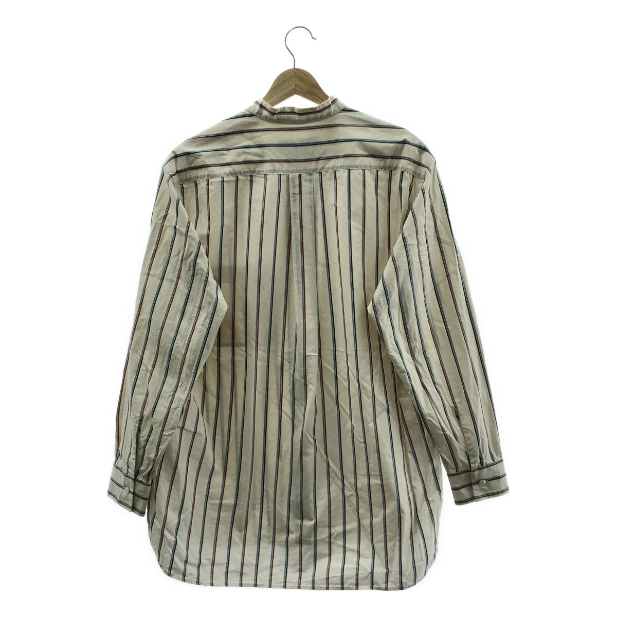 Cristaseya / クリスタセヤ | Mao Shirt / コットン ストライプ バンドカラーシャツ | S | メンズ