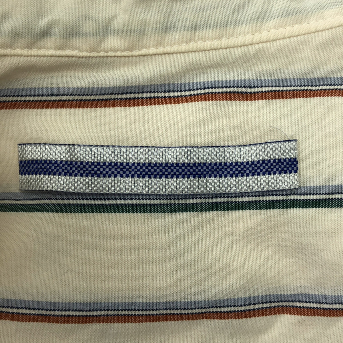 Cristaseya / クリスタセヤ | Mao Shirt / コットン ストライプ バンドカラーシャツ | S | メンズ