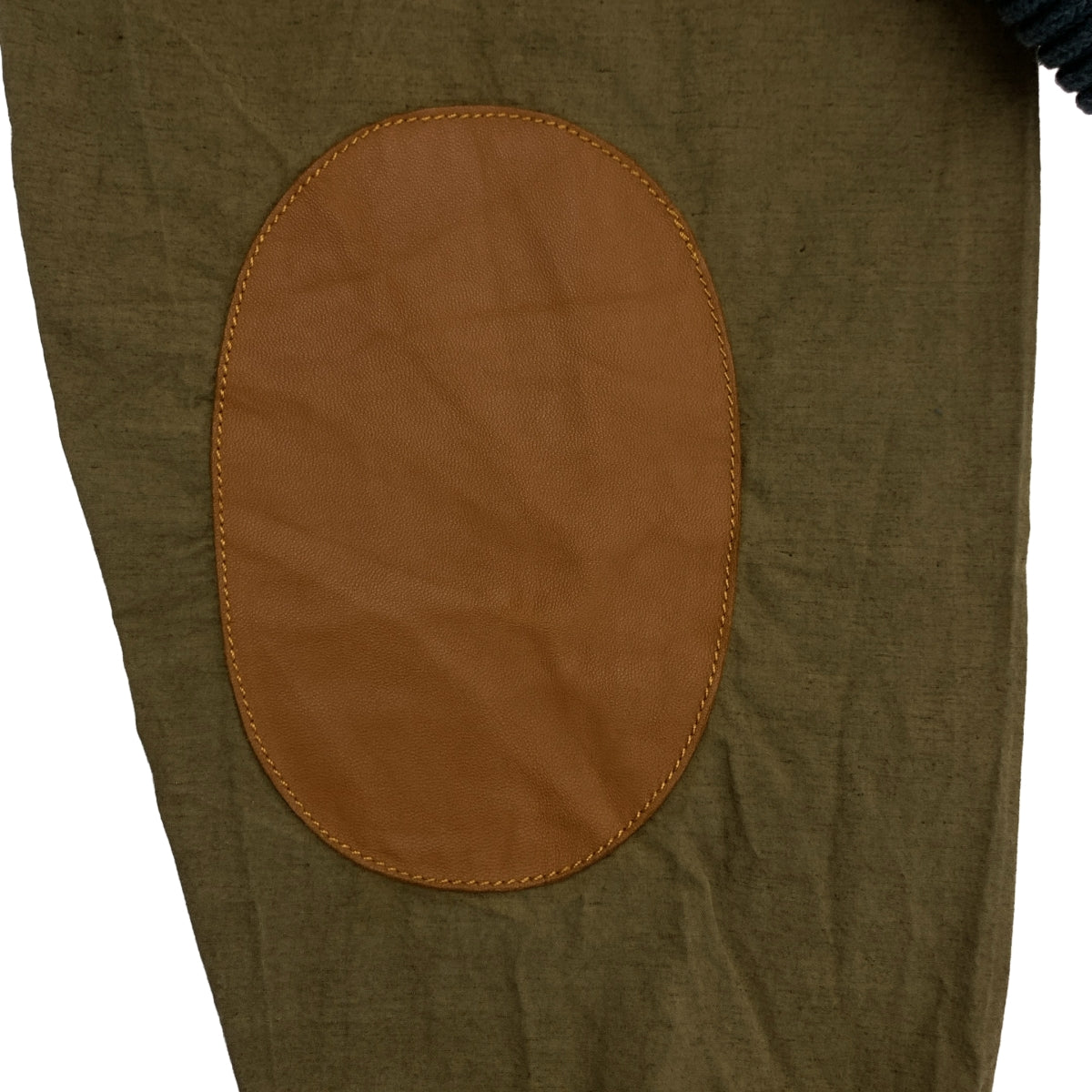 Cristaseya | 2023SS | 肘部皮革貼片棉質毛衣 | L碼 | 男款