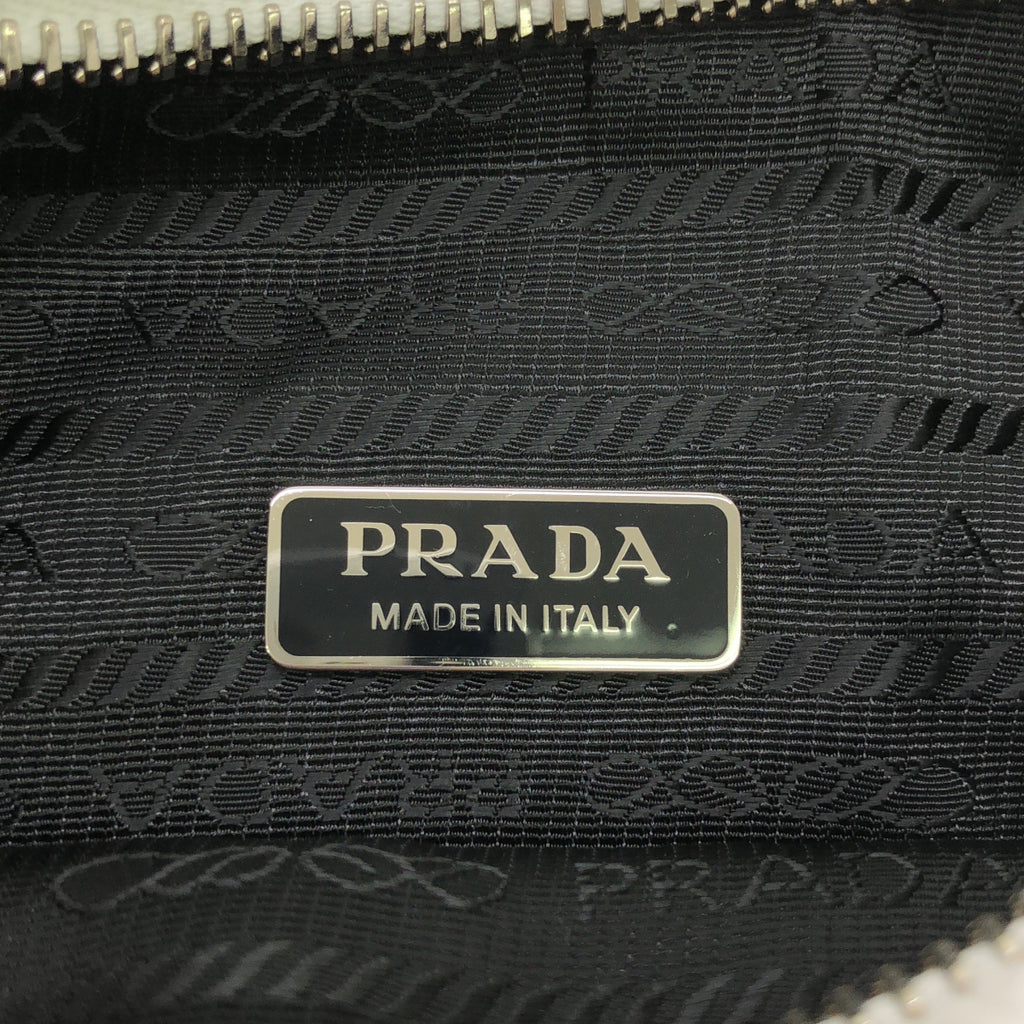 [新品] PRADA | 2000 複刻版 SPUGNA 1NE515 毛圈布迷你肩包 |白色 |女性的