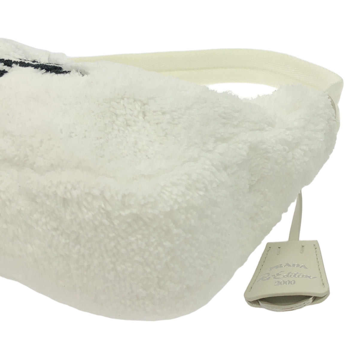 【신품】 PRADA / 프라다 | Re-Edition 2000 SPUGNA 1NE515 테리 미니 숄더백 | 화이트 | 여성