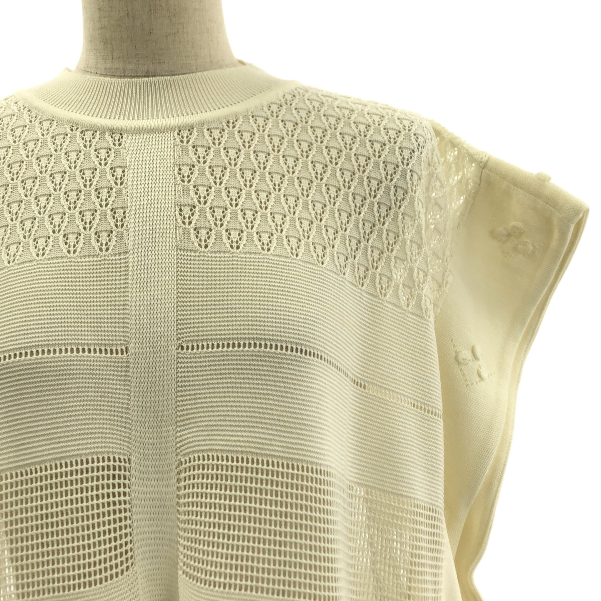 Mame Kurogouchi / マメクロゴウチ | Multi-Pattern Sleeveless Knitted Dress ノースリーブ ニット ワンピース | 2 | レディース