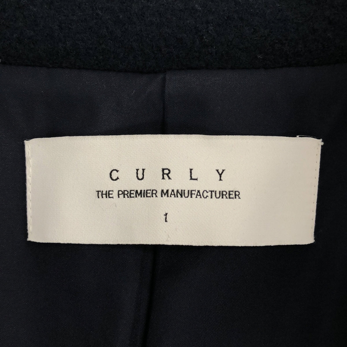 CURLY / 곱슬 | 울 나일론 스테인드 컬러 코트 | 1 | 네이비 | 남성