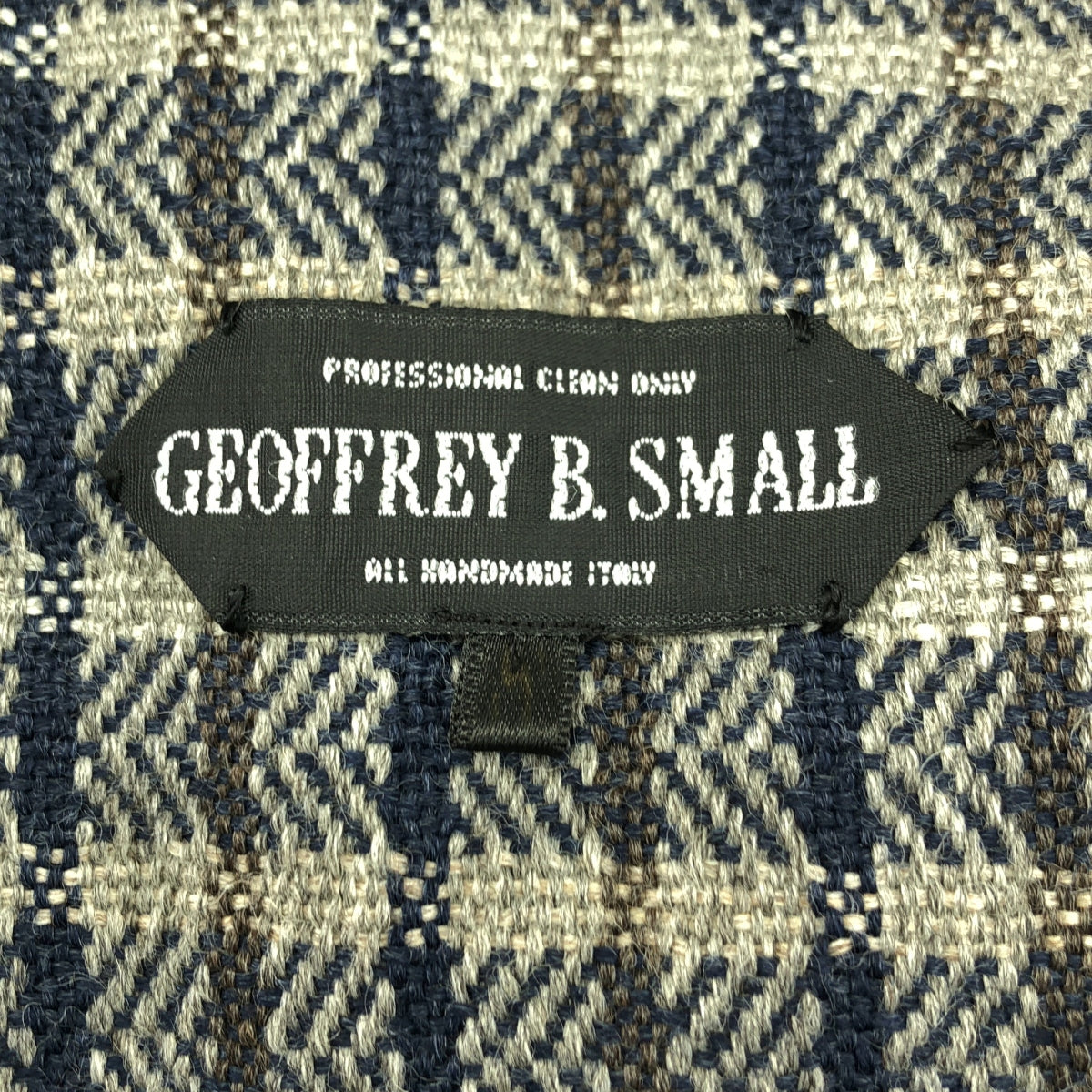 GEOFFREY B.SMALL / ジェフリーBスモール | Limited Edition / セットアップ all handwoven tessitura colombia alpaca wool fabric 手織り チェック ノーカラージャケット / スカート | S |