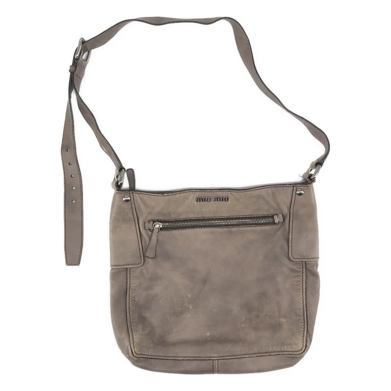 miu miu / Miu Miu | 皮革標誌肩背包 |