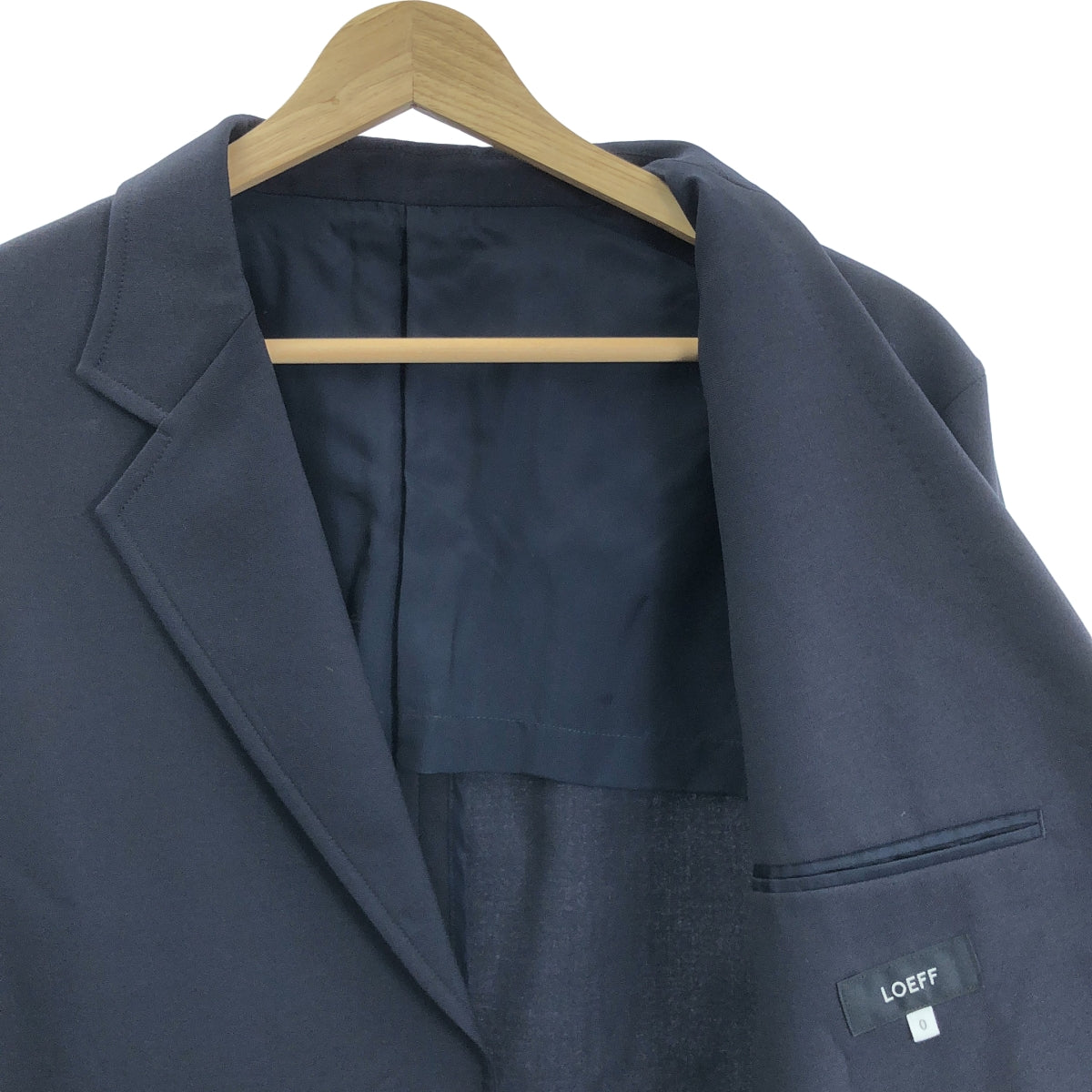 LOEFF / 로에프 | 2B 싱글 브레스트 테일러드 재킷 | 0 | 네이비 | 여성