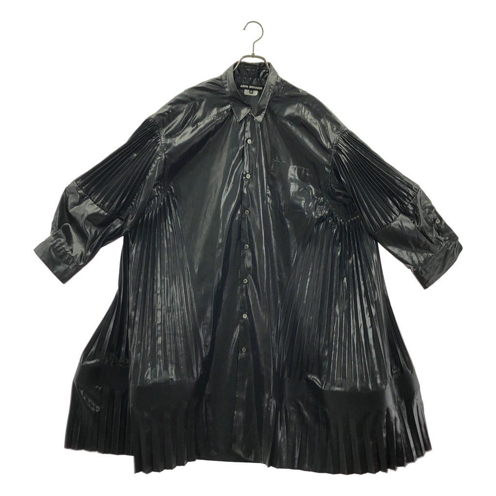 JUNYA WATANABE COMME des GARCONS / ジュンヤワタナベ | 2024AW | ポリエステル プリーツ ボリューム シャツ ワンピース | XS | レディース