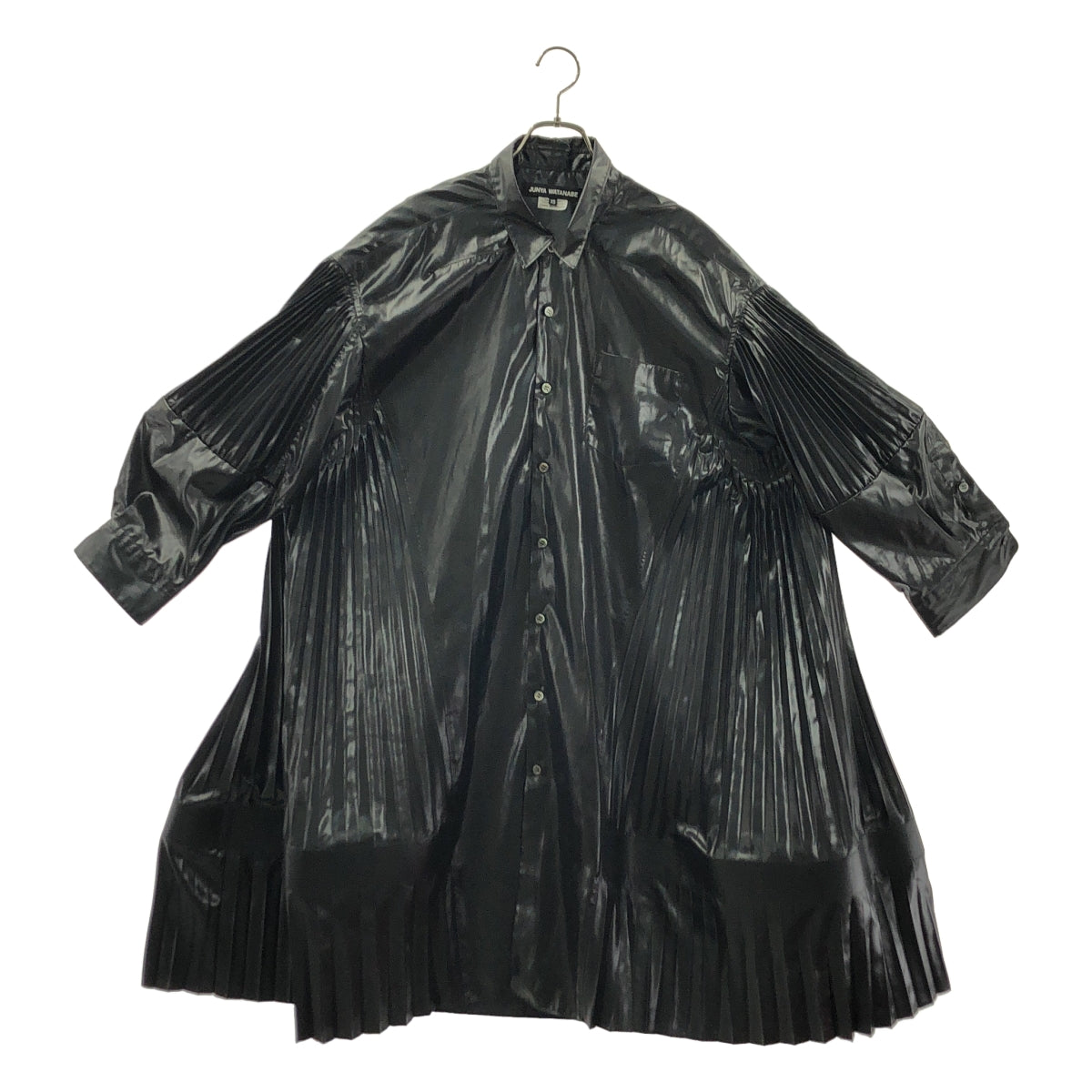 JUNYA WATANABE COMME des GARCONS / ジュンヤワタナベ | 2024AW | ポリエステル プリーツ ボリューム シャツ ワンピース | XS | レディース