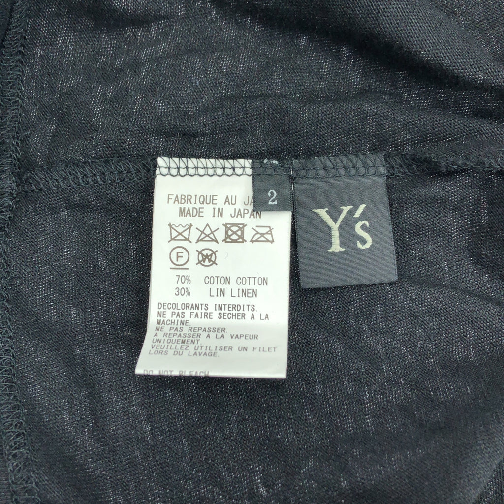 【美品】  Y's / ワイズヨウジヤマモト | アシンメトリー ドローストリング トップス | 2 | ブラック | レディース