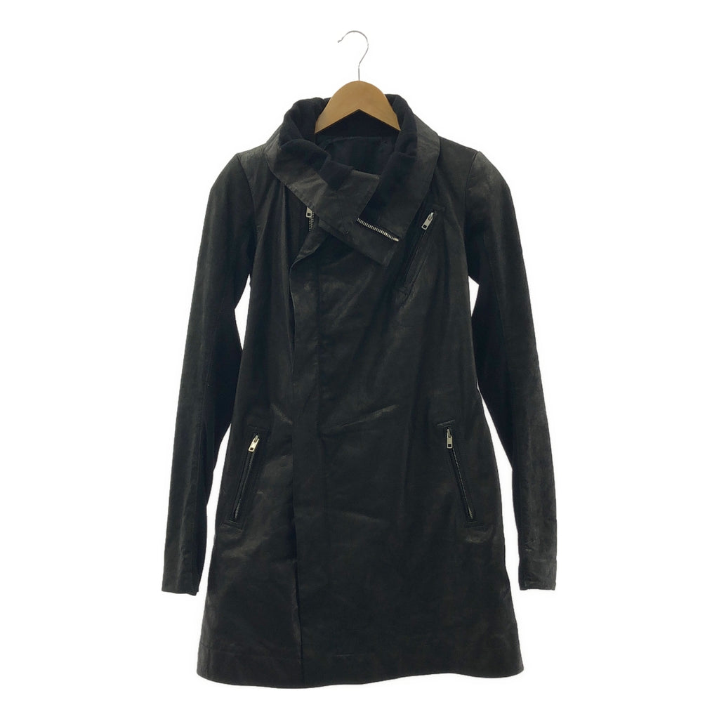 Rick Owens / 릭 오웬스 | 가죽 하이넥 라이더스 코트 | 40 | 여성