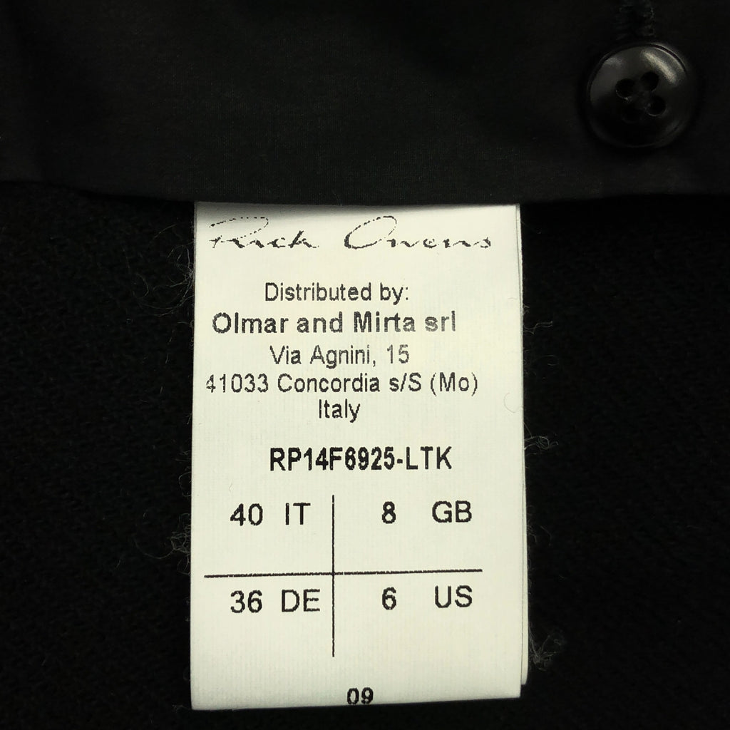 Rick Owens / 릭 오웬스 | 가죽 하이넥 라이더스 코트 | 40 | 여성