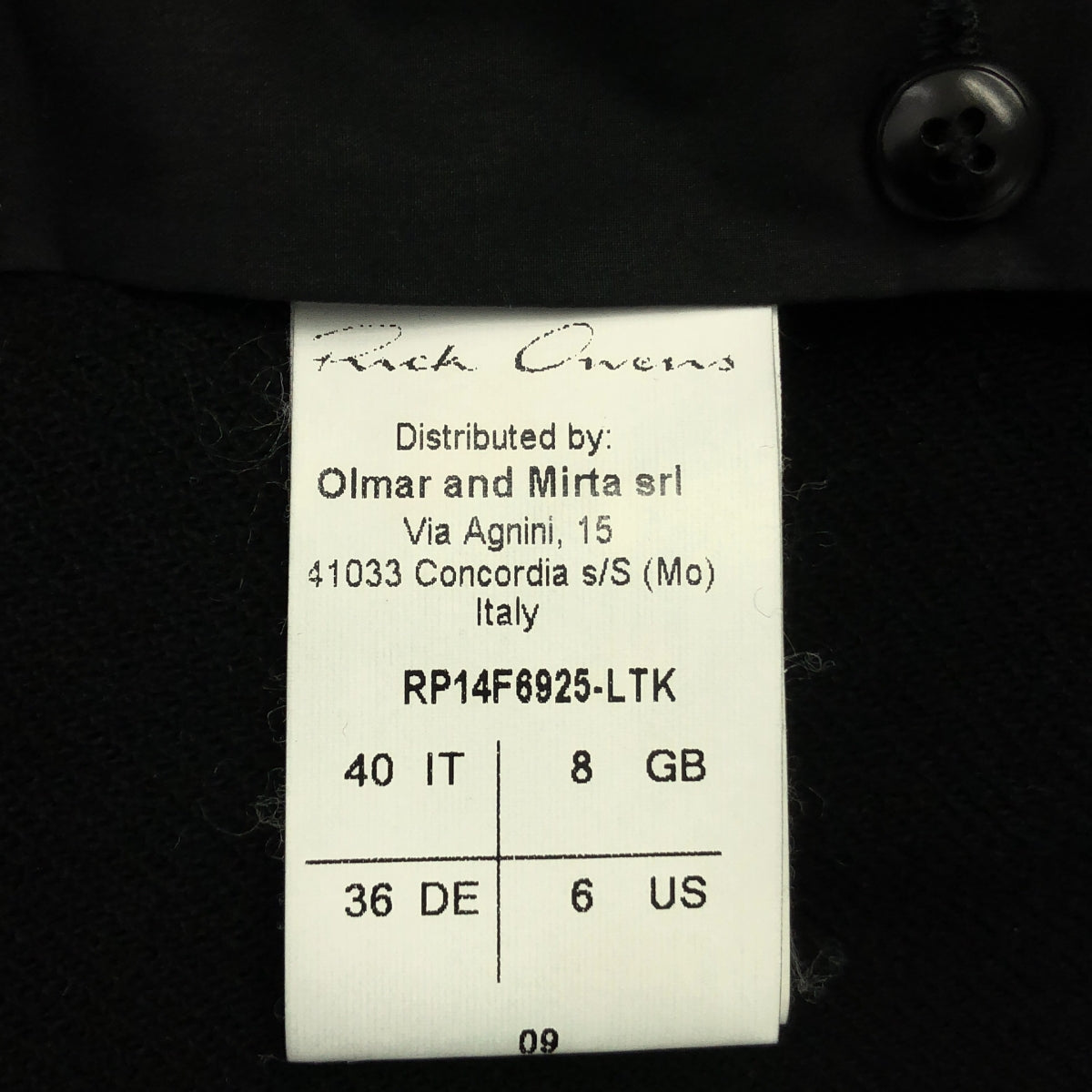 Rick Owens / 릭 오웬스 | 가죽 하이넥 라이더스 코트 | 40 | 여성