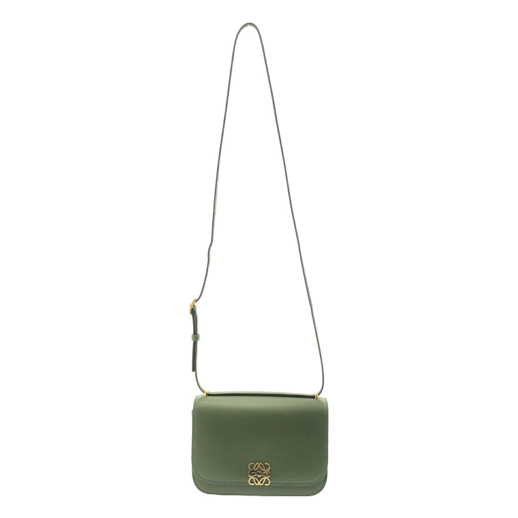 【미품】 LOEWE / 로에베 | 고야 아나그램 로고 가죽 스몰 숄더백 | 그린 시스템 | 여성