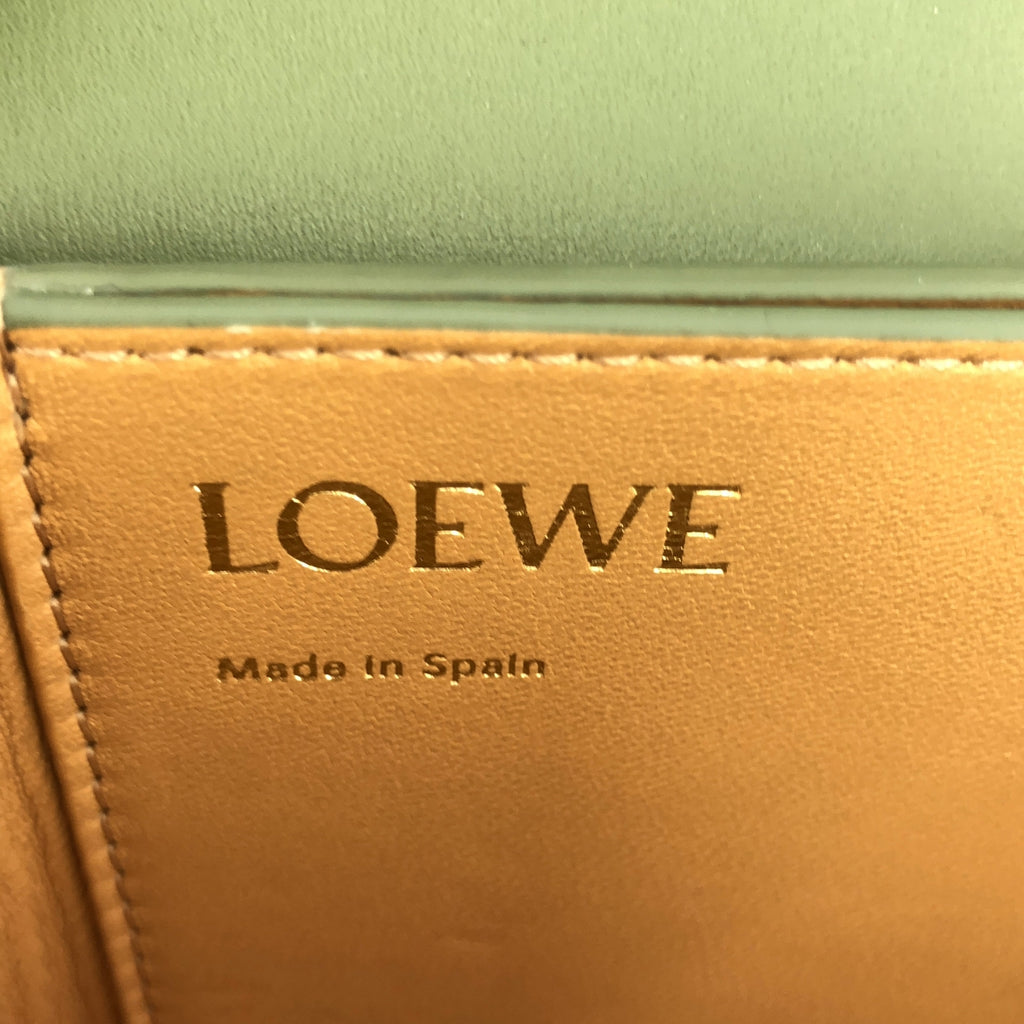 【미품】 LOEWE / 로에베 | 고야 아나그램 로고 가죽 스몰 숄더백 | 그린 시스템 | 여성